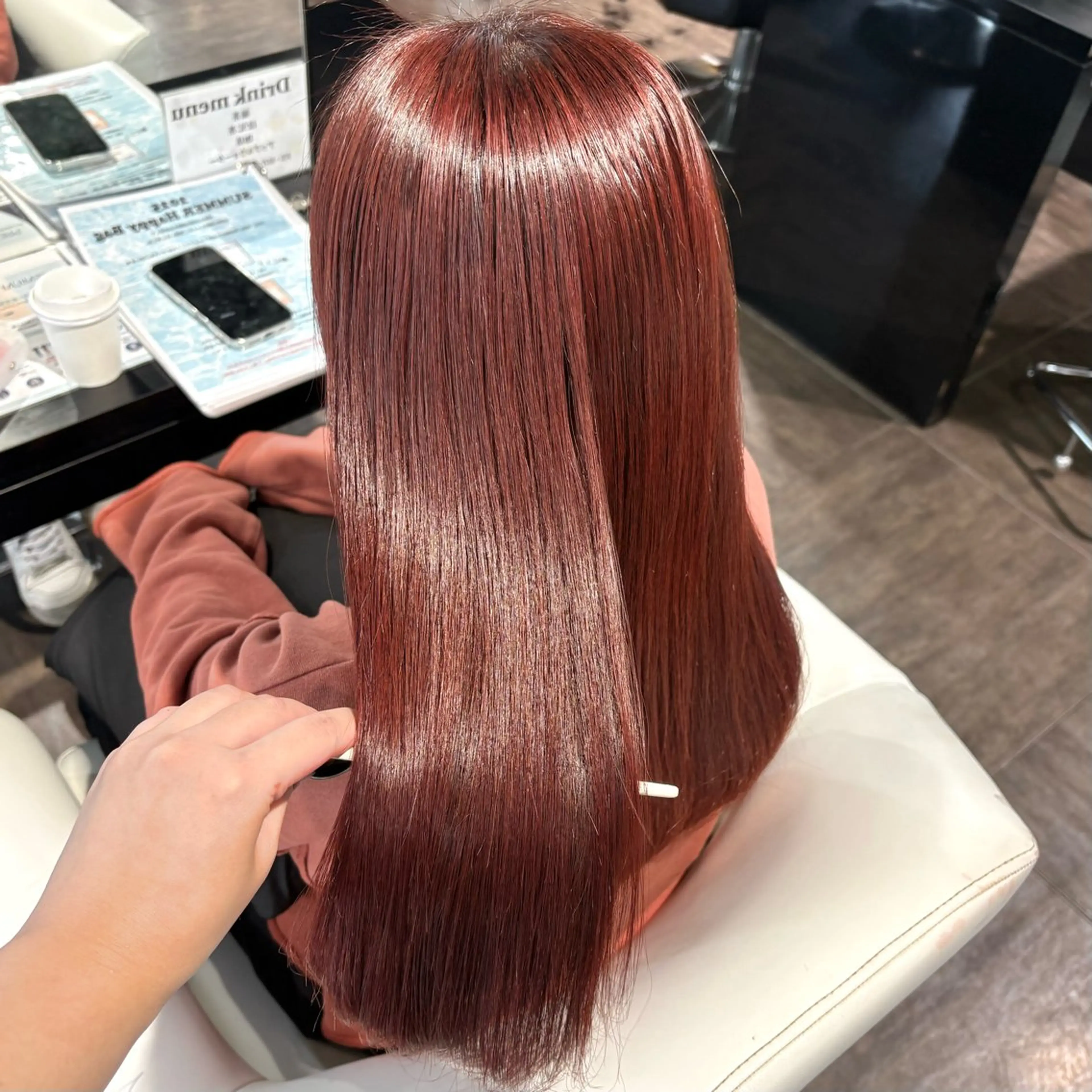 ロング カラー ブリーチ ブラウンカラー ダブルカラー ブリーチなしカラー ピンクカラー ヘアカラー トリートメント 🖤大人可愛い⌇ 𝐑 𝐈 𝐎🖤のヘアスタイル