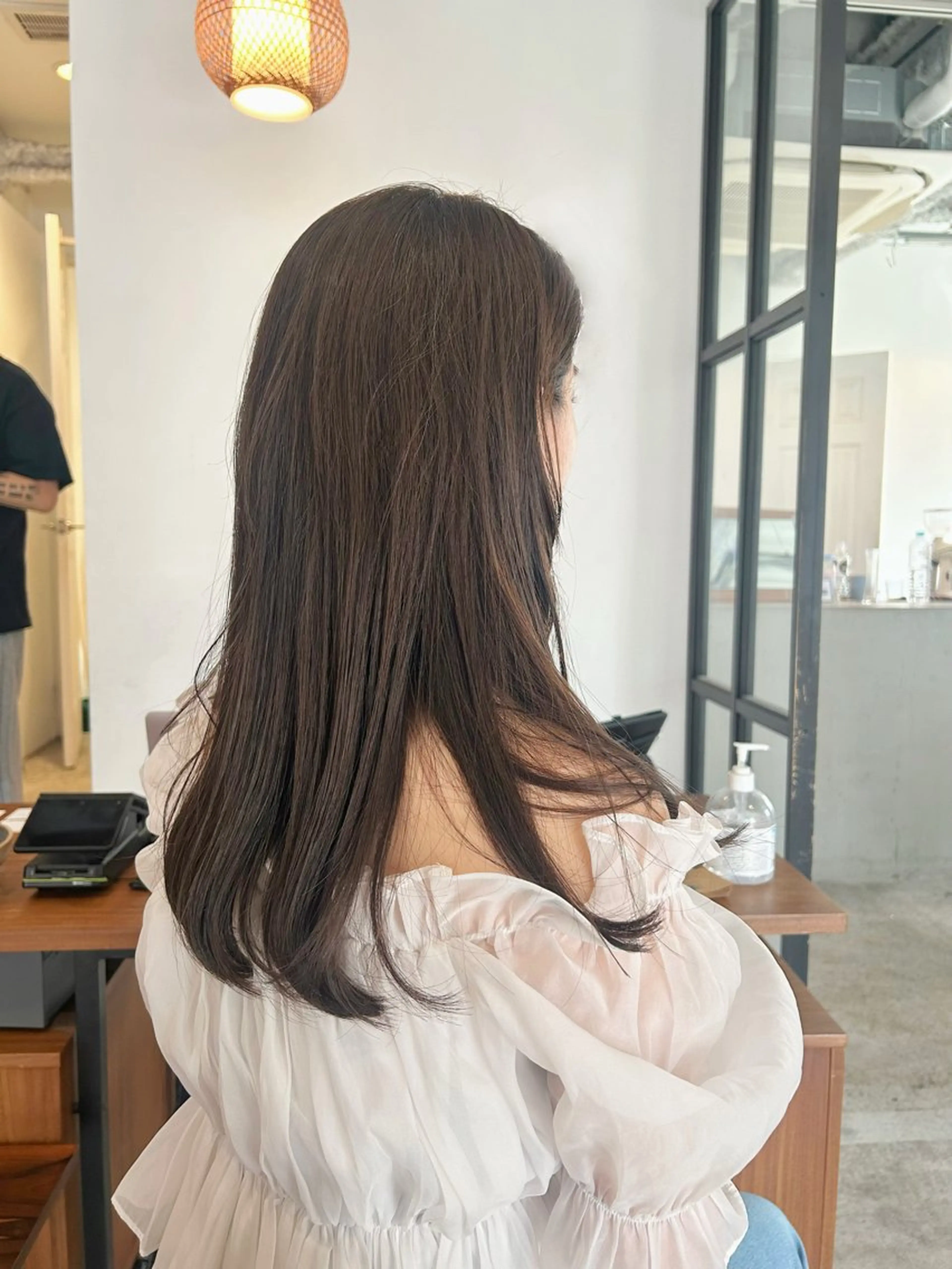 ロング カラー ヘアアレンジ グレージュ カット ヘアカラー 🎀suzuna 透明感colorのヘアスタイル