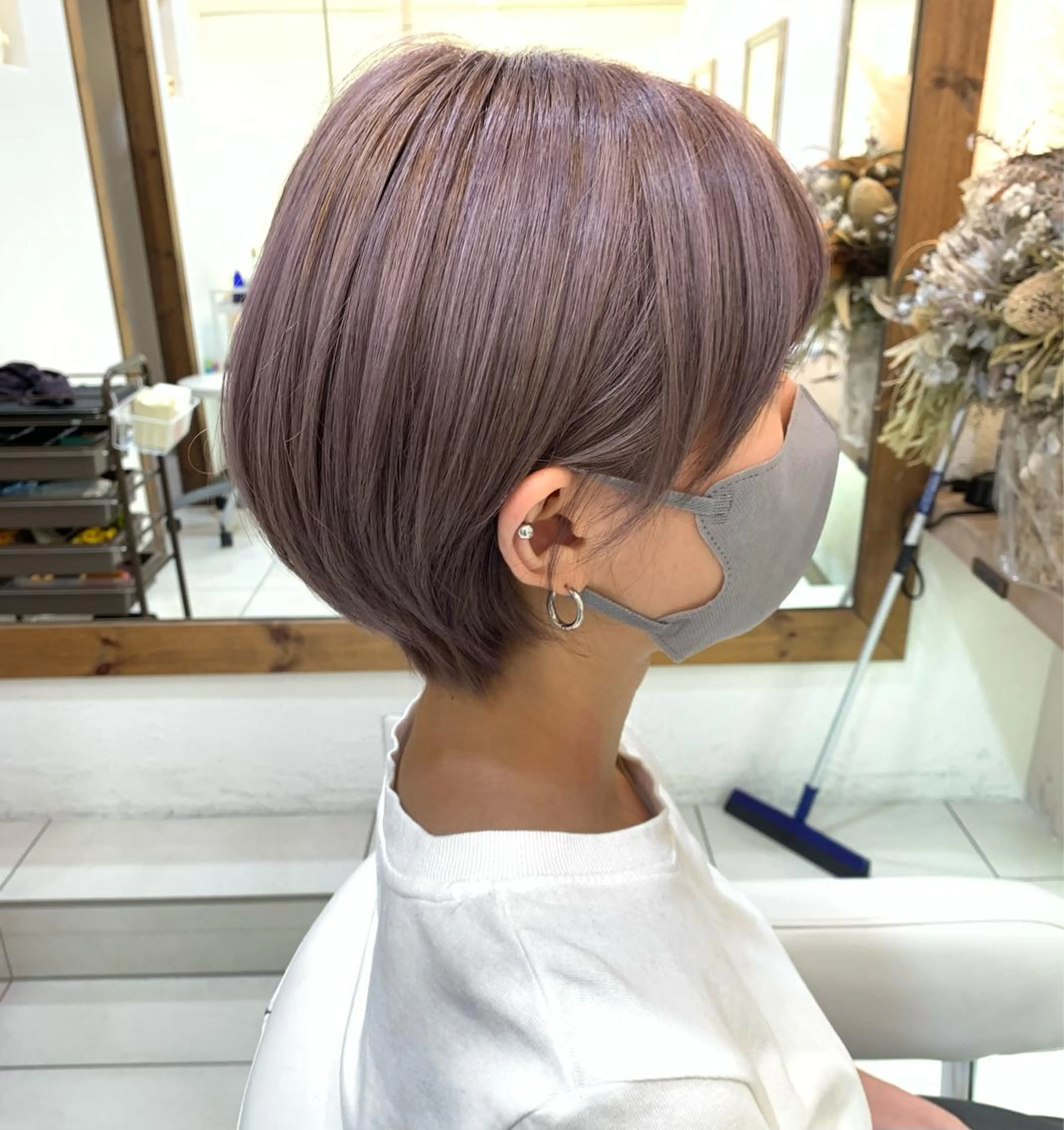 ショート カラー ヘアカラー トリートメント 似合わせカラー/艶 髪質改善/ヨシザキのヘアスタイル