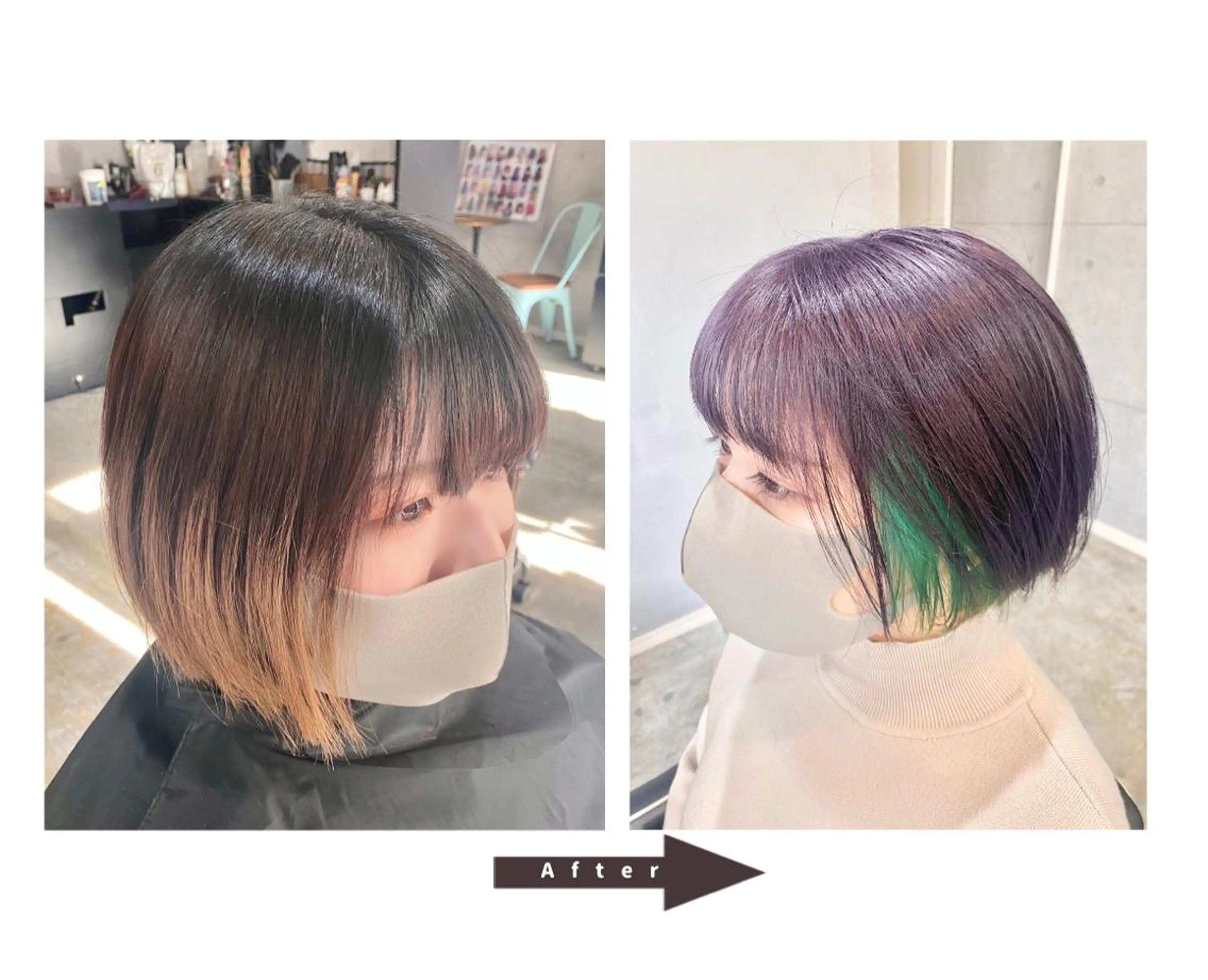 ショート カラー カット ヘアカラー TSUNO🦖 派手髪/オタク美容師のヘアスタイル