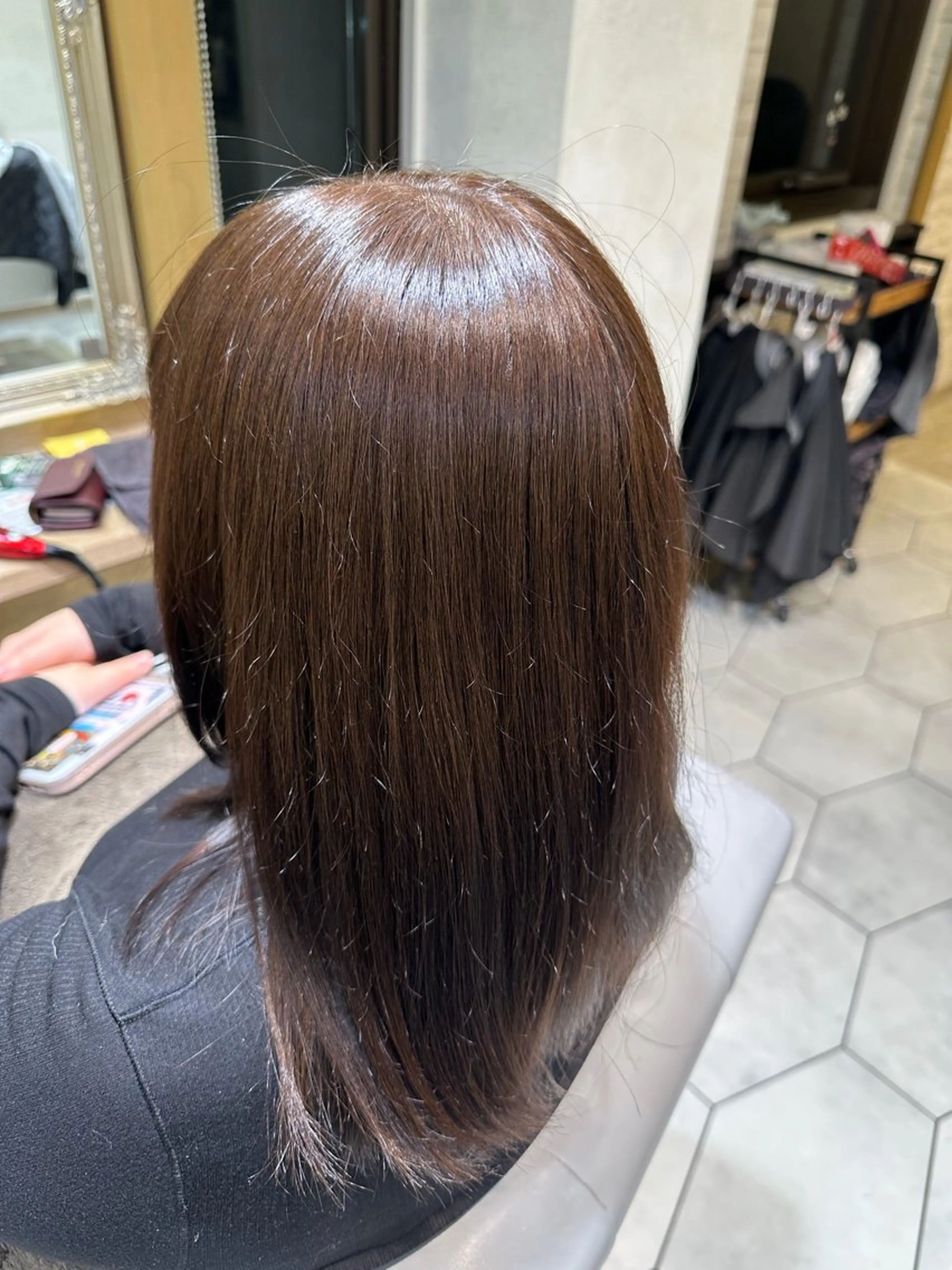 ミディアム カラー ブラウンカラー 長谷川 幸帆のヘアスタイル
