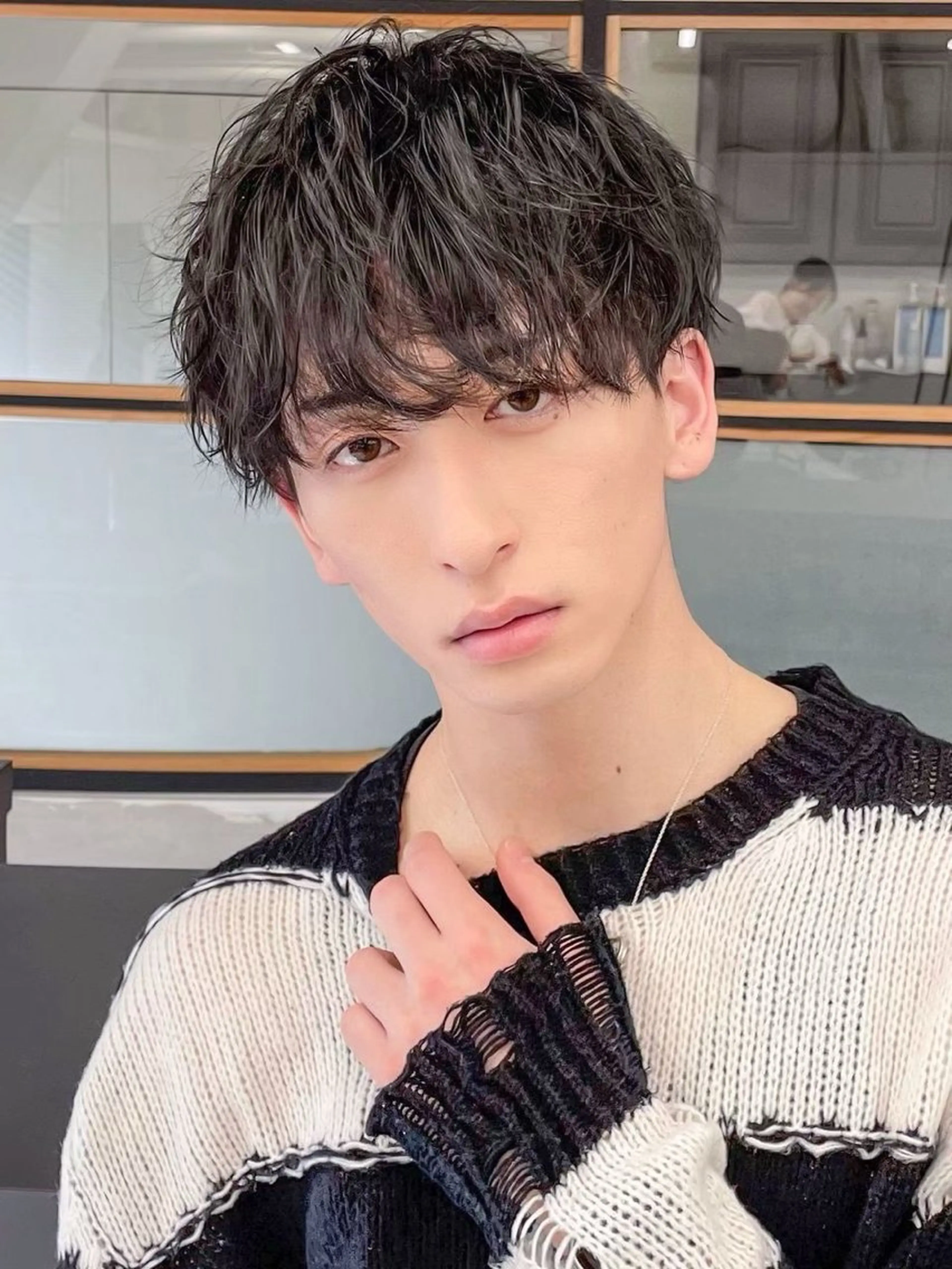 ショート パーマ 大場 優弥のヘアスタイル