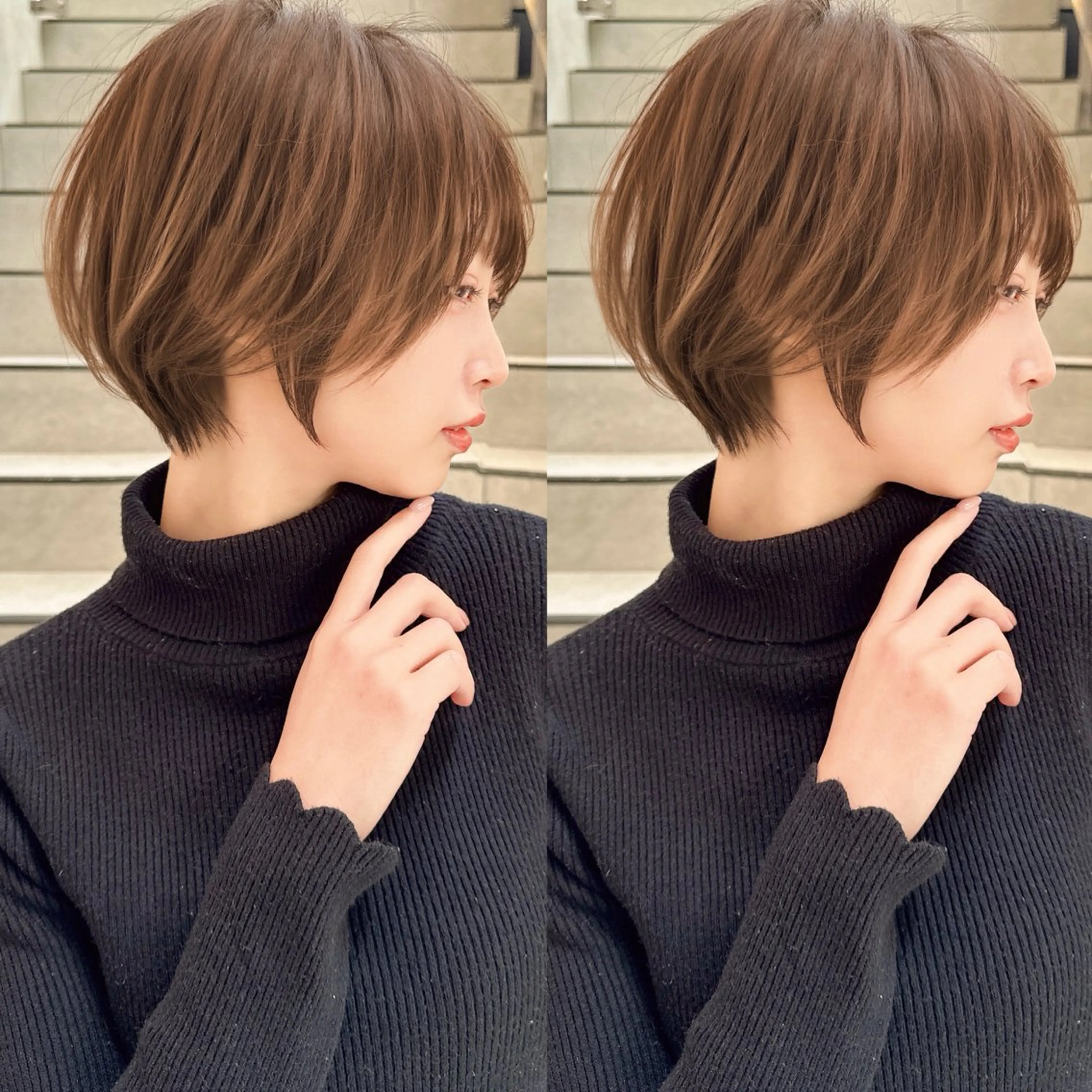 ショート カラー カット レイヤー❣️縮毛矯 川村利幸のヘアスタイル