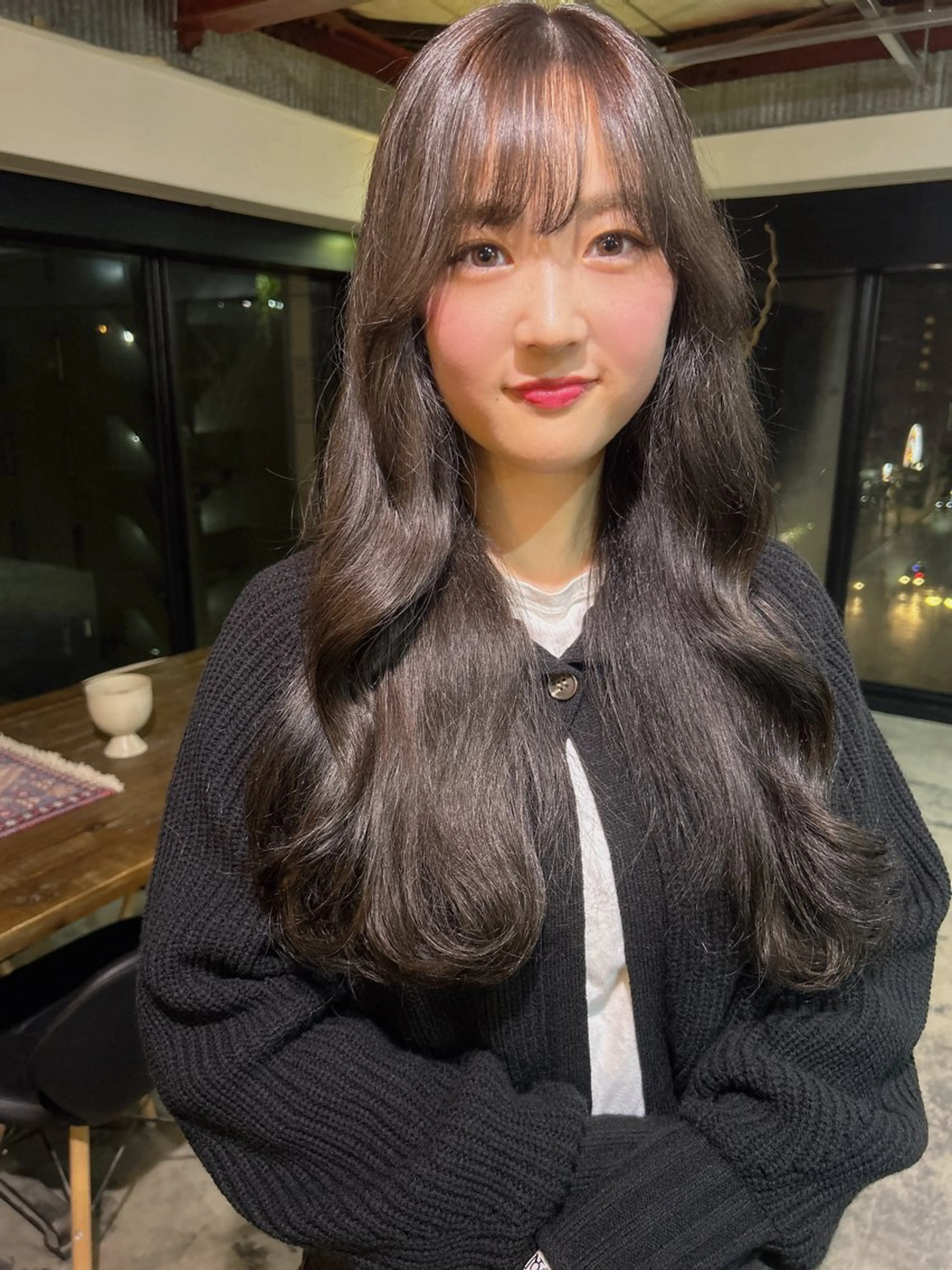 ロング カラー カット ヘアカラー トリートメント ダブルカラー/ 艶髪/SHISEIのヘアスタイル