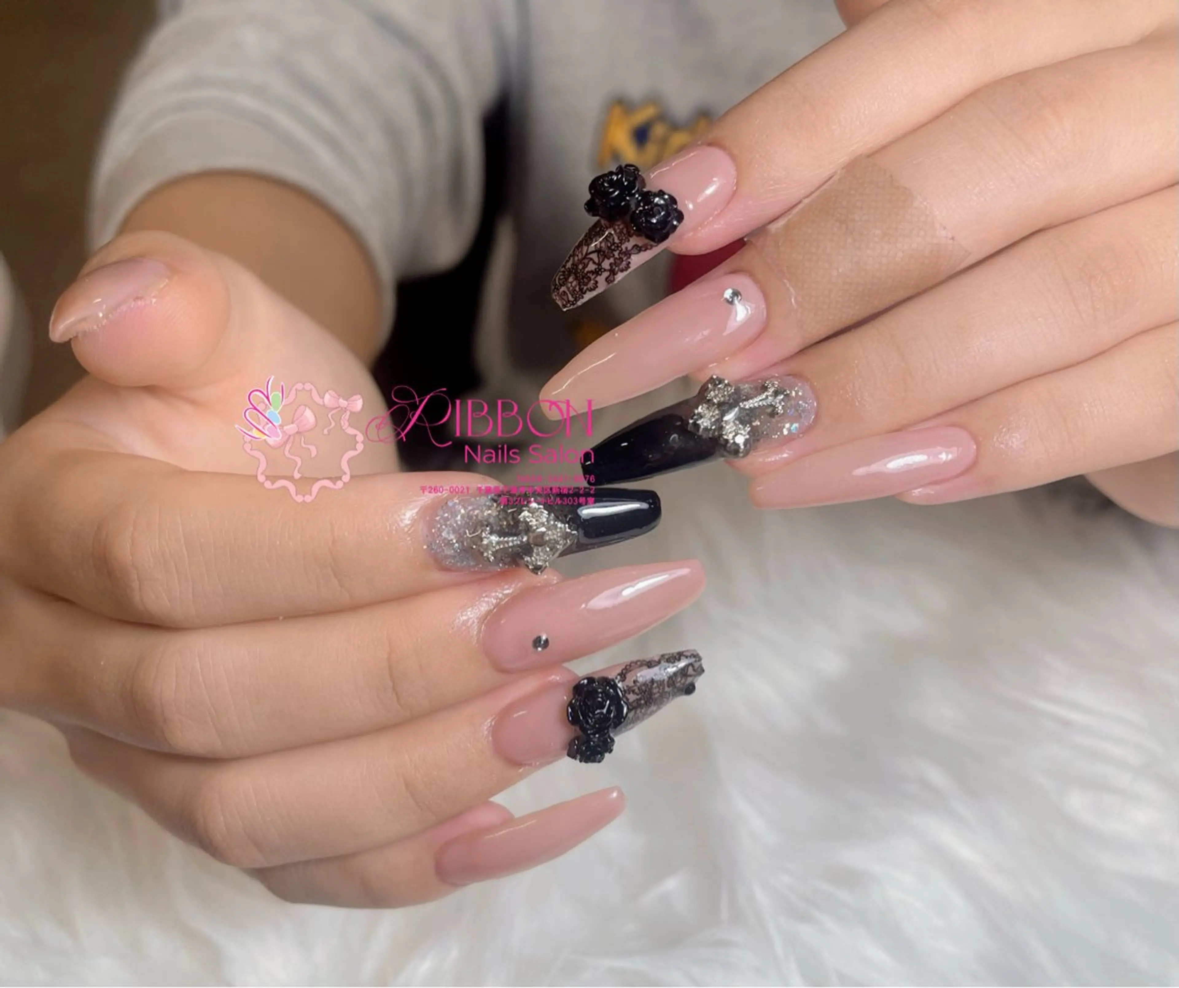 ネイル チークネイル フットネイル フレンチネイル グラデーション 韓国ネイル Ribbonnail salonのネイルデザイン