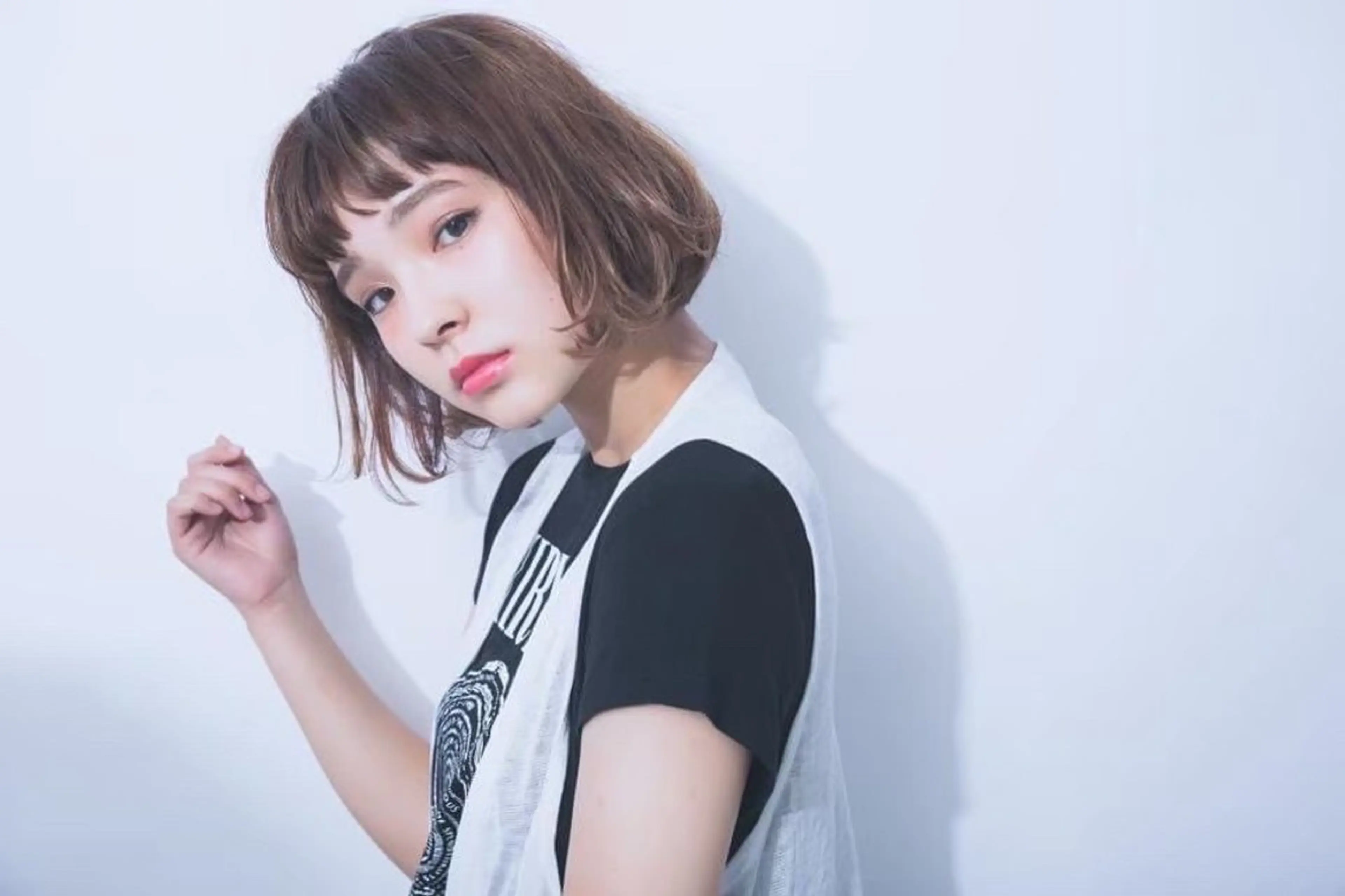 ミディアム カラー パーマ ミディアムパーマ ボブ 🧸艶々韓国ヘア 🧁mizunaのヘアスタイル