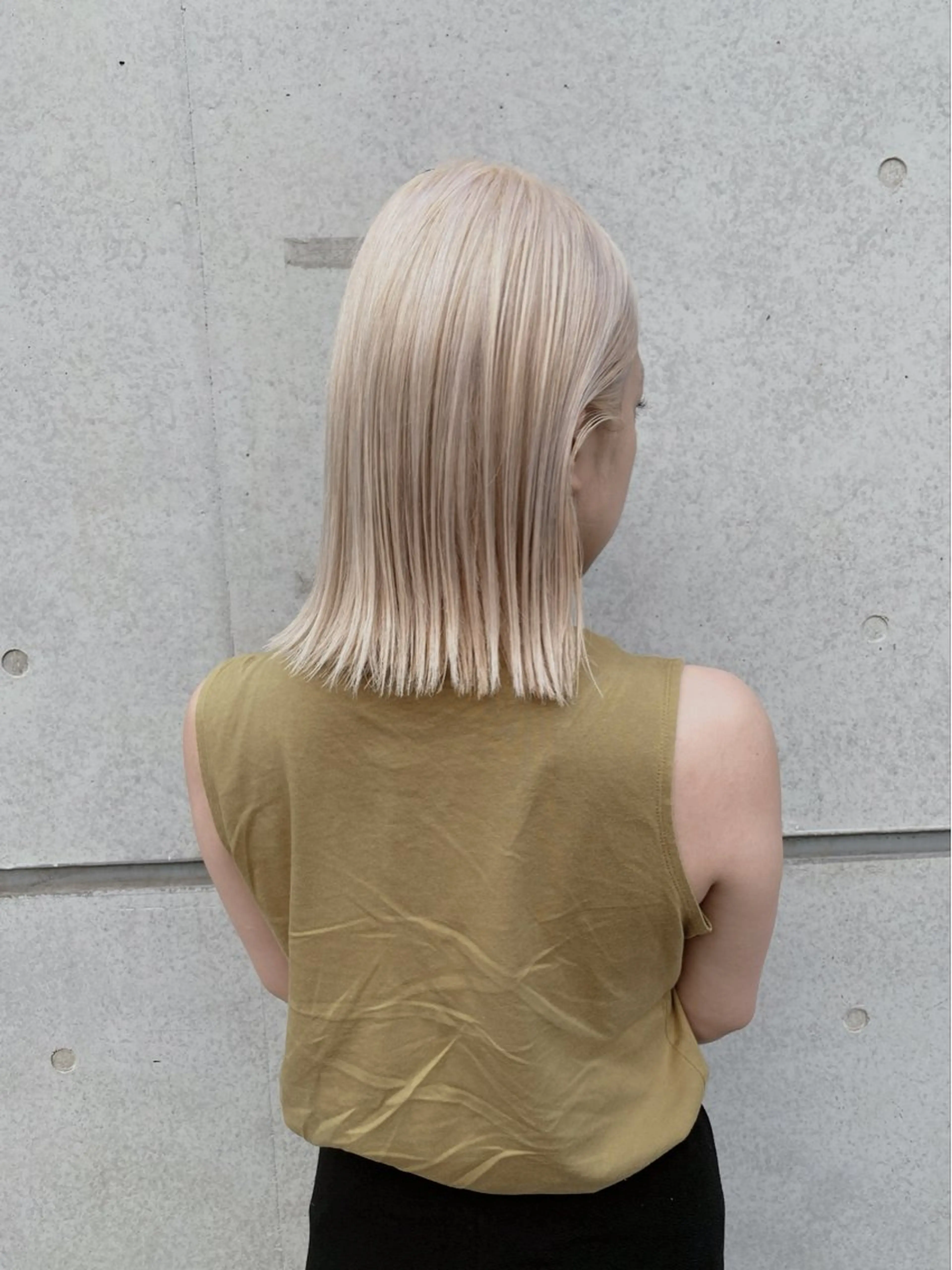 ミディアム カラー ブロンド ✨原宿ハイトーン ブリーチ職人菊池のヘアスタイル