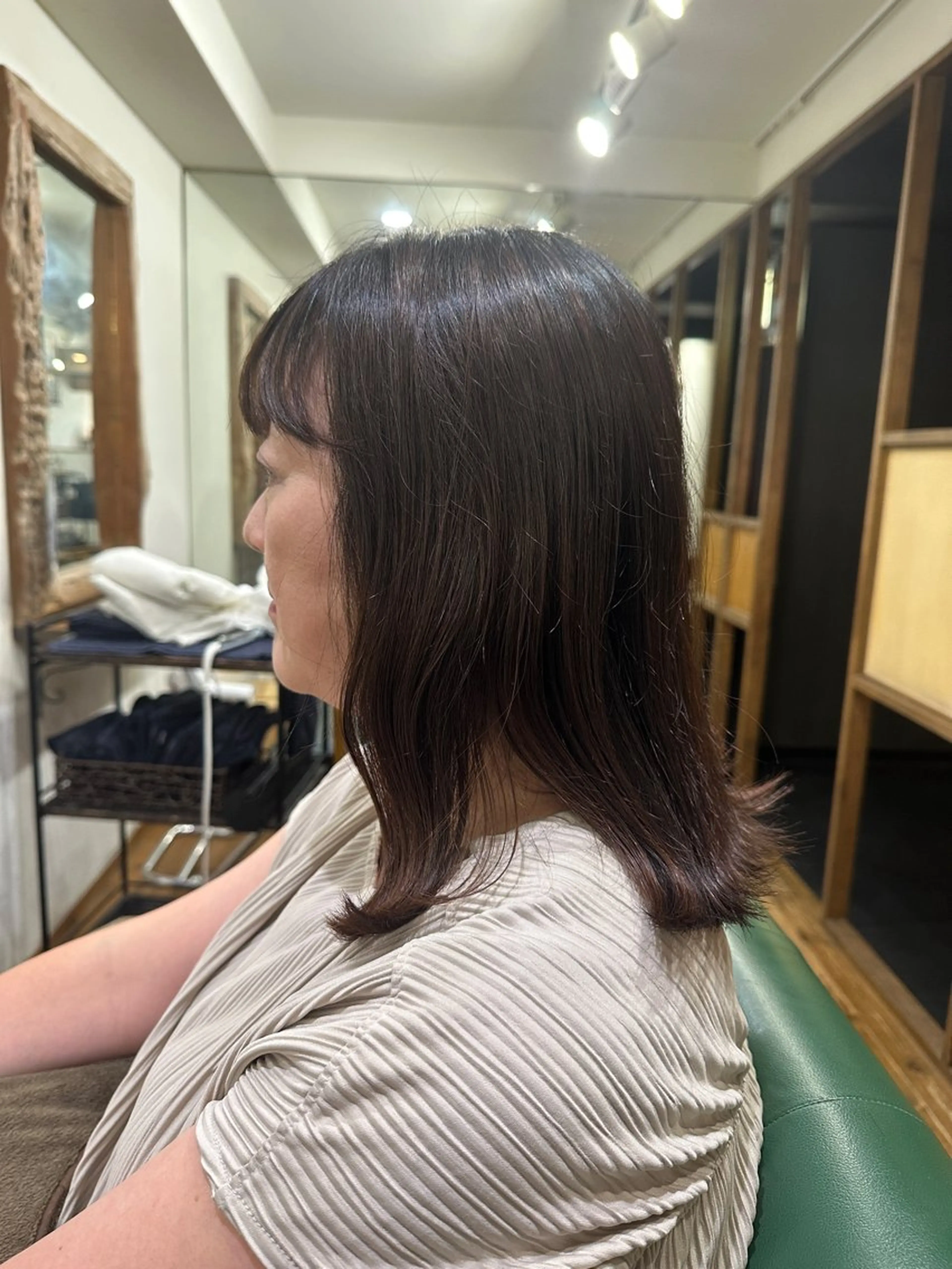 ミディアム 原田 梨乃のヘアスタイル