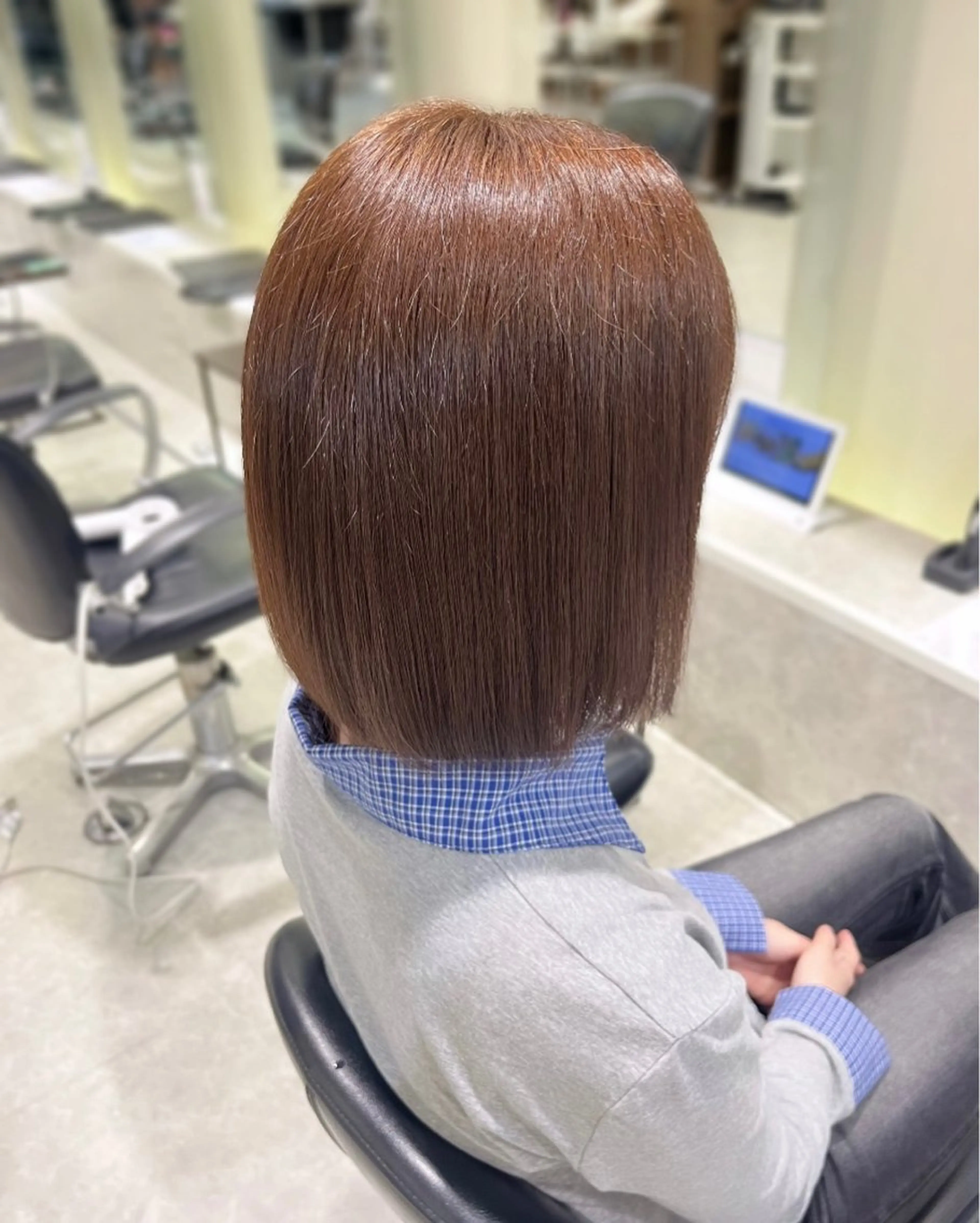 ミディアム ヘアカラー 中川 奈々実のヘアスタイル