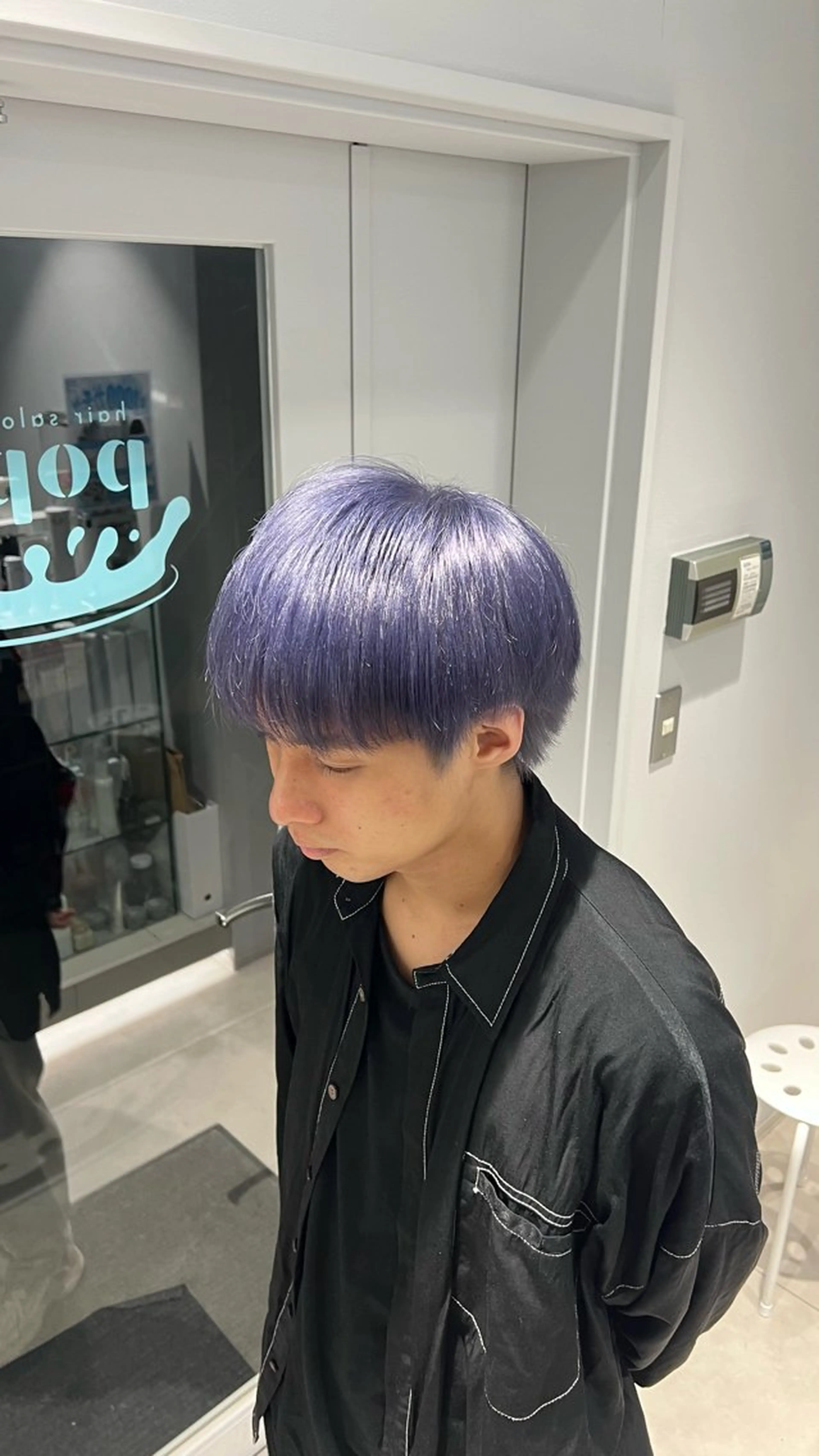 カラー メンズ ブルーカラー ラベンダーカラー ブリーチ練習 モデル募集✨️NOAのヘアスタイル