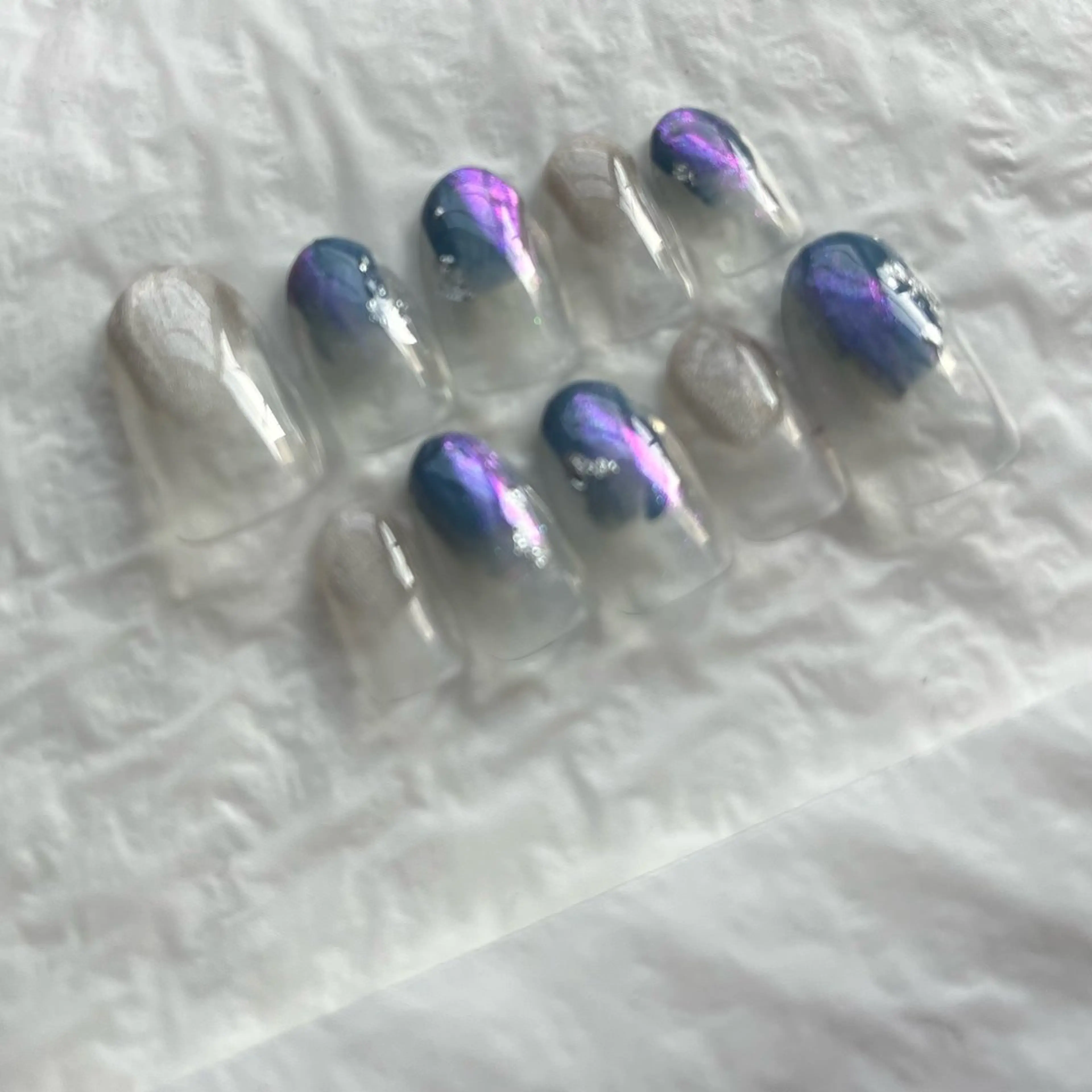 ネイル クリアネイル ジェルネイル 韓国ネイル マグネットネイル ミラーネイル melumooi nailのネイルデザイン
