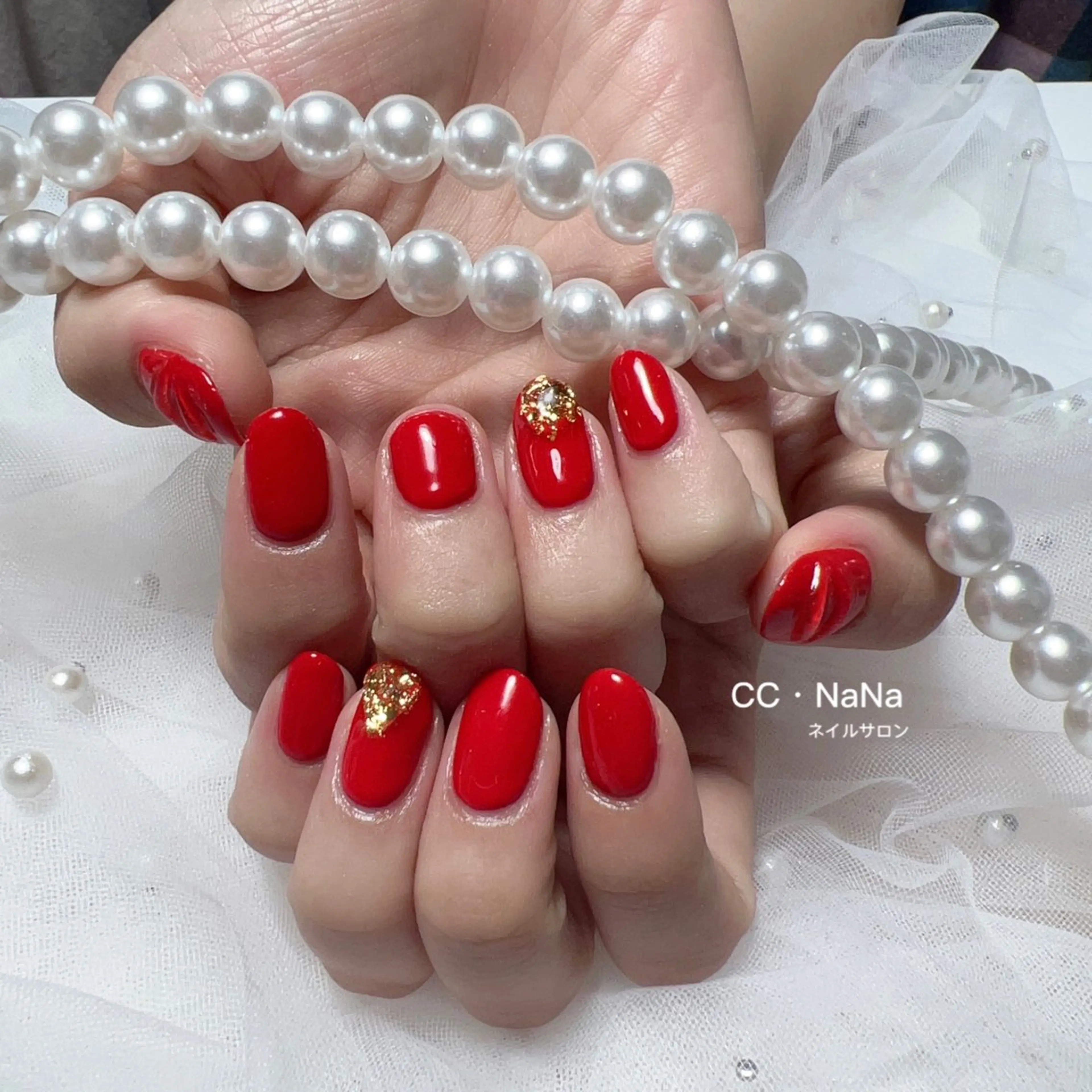 ネイル ハンドネイル 💎CC・NaNa 韓国風ネイル🌙Cのネイルデザイン