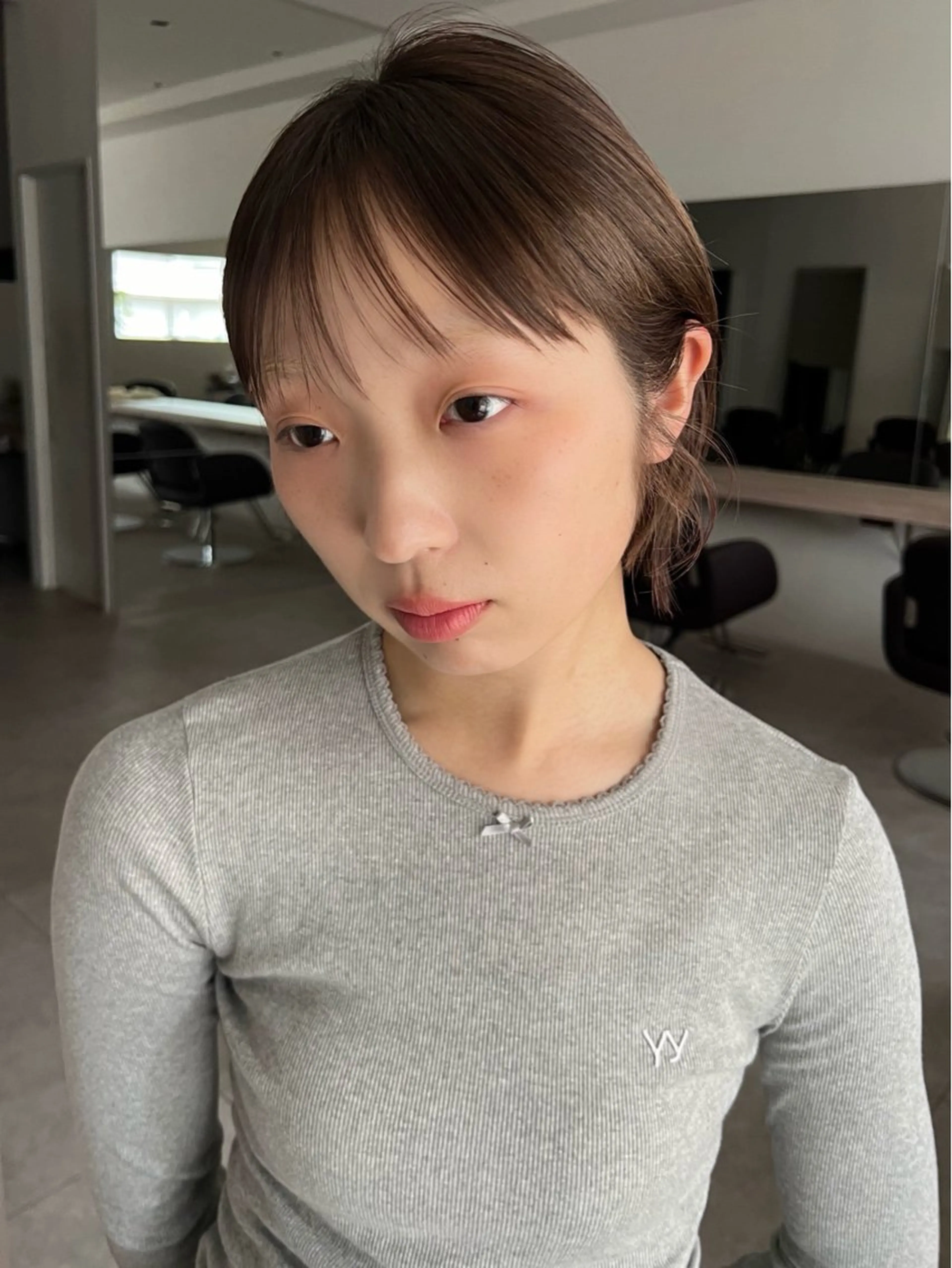 ショート カラー 艶髪縮毛矯正/レ イヤー/atsumiのヘアスタイル