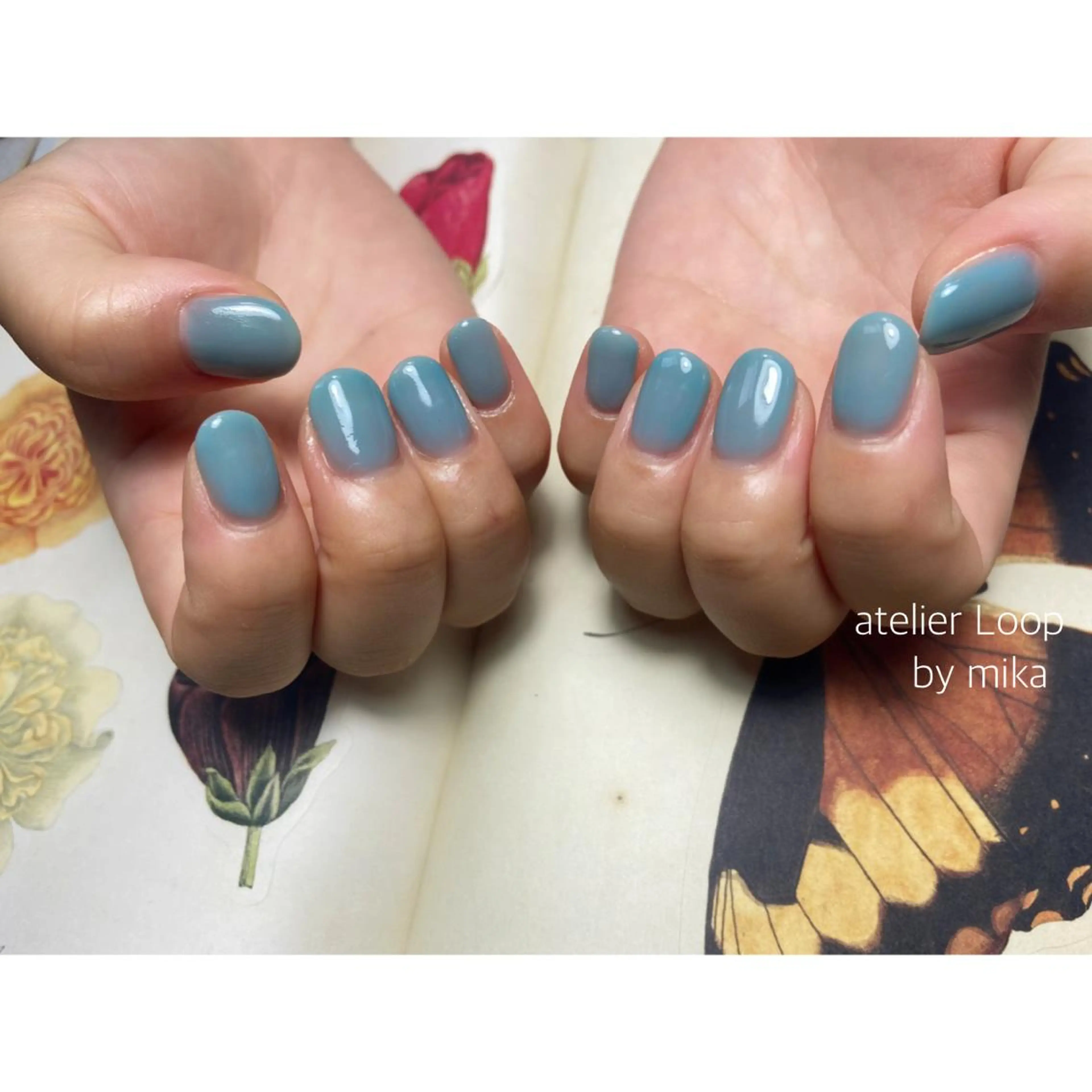 ネイル ワンカラーネイル ハンドネイル atelier Loop♪MIKAのネイルデザイン