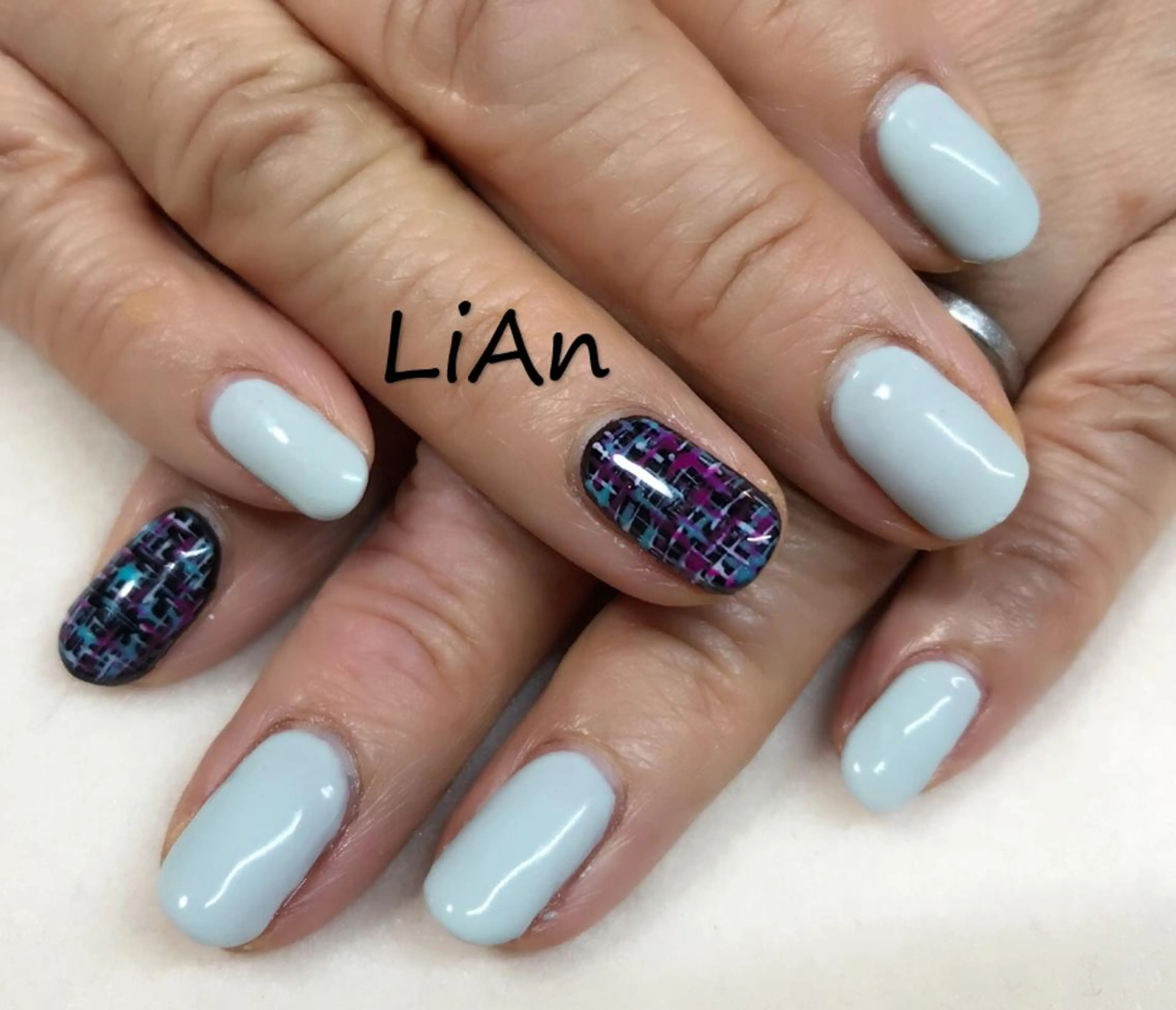 ネイル ツイードネイル NailSalon LiAnのネイルデザイン