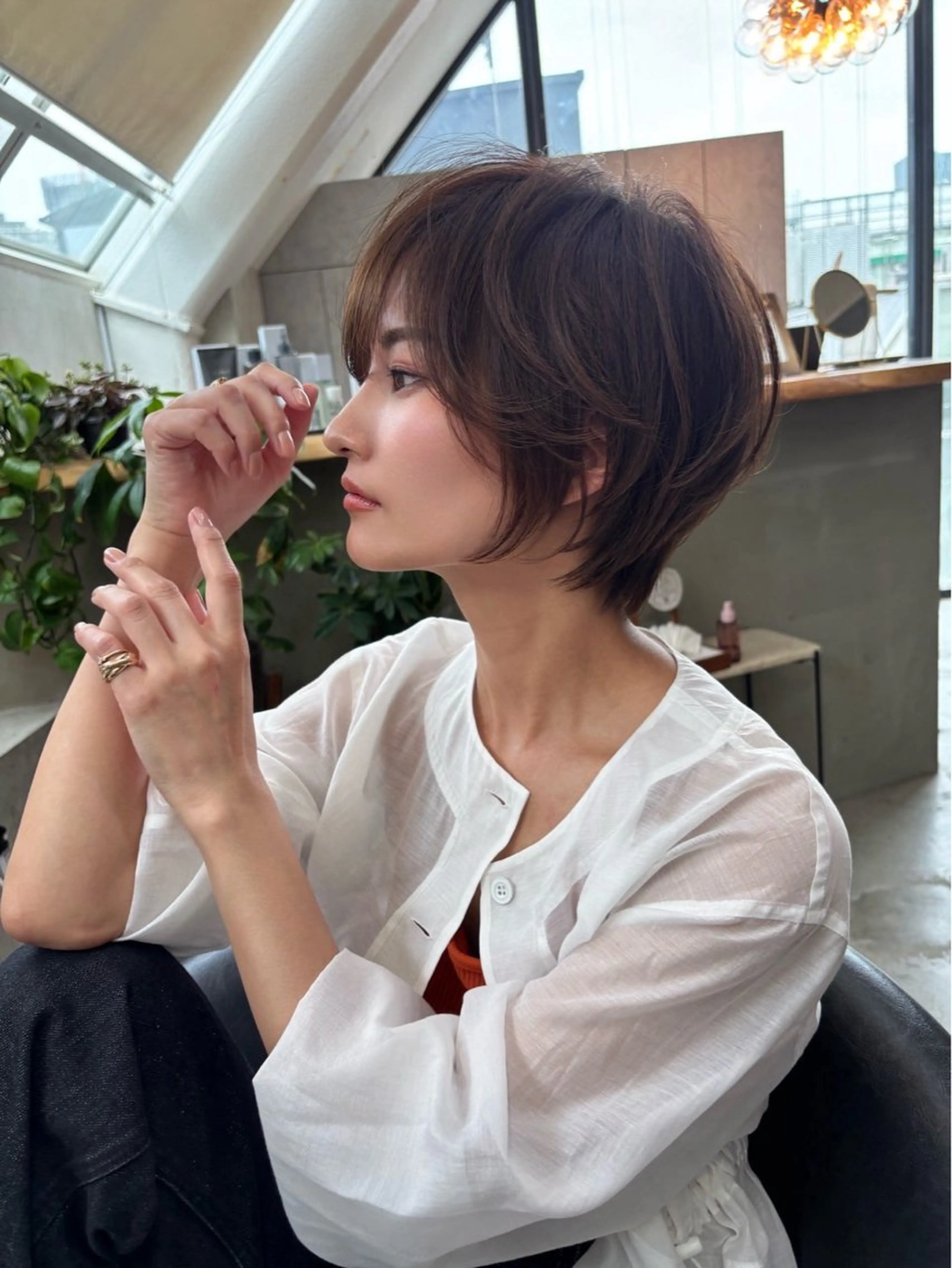 ショート カラー カット ヘアカラー トリートメント Lond Bloom 天神ショート/ボブのヘアスタイル
