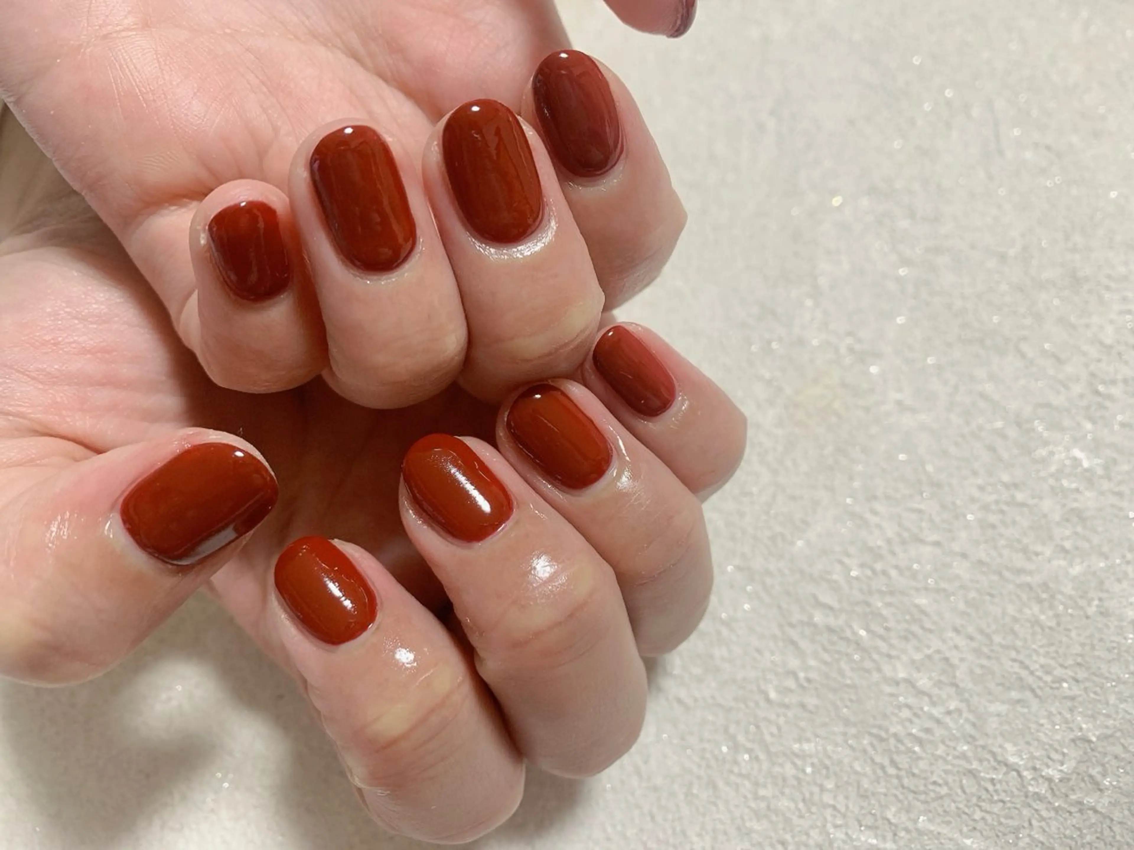 ネイル ボルドー ジェルネイル 韓国ネイル メンズネイル ワンカラーネイル kiki nail たまプラーザのネイルデザイン