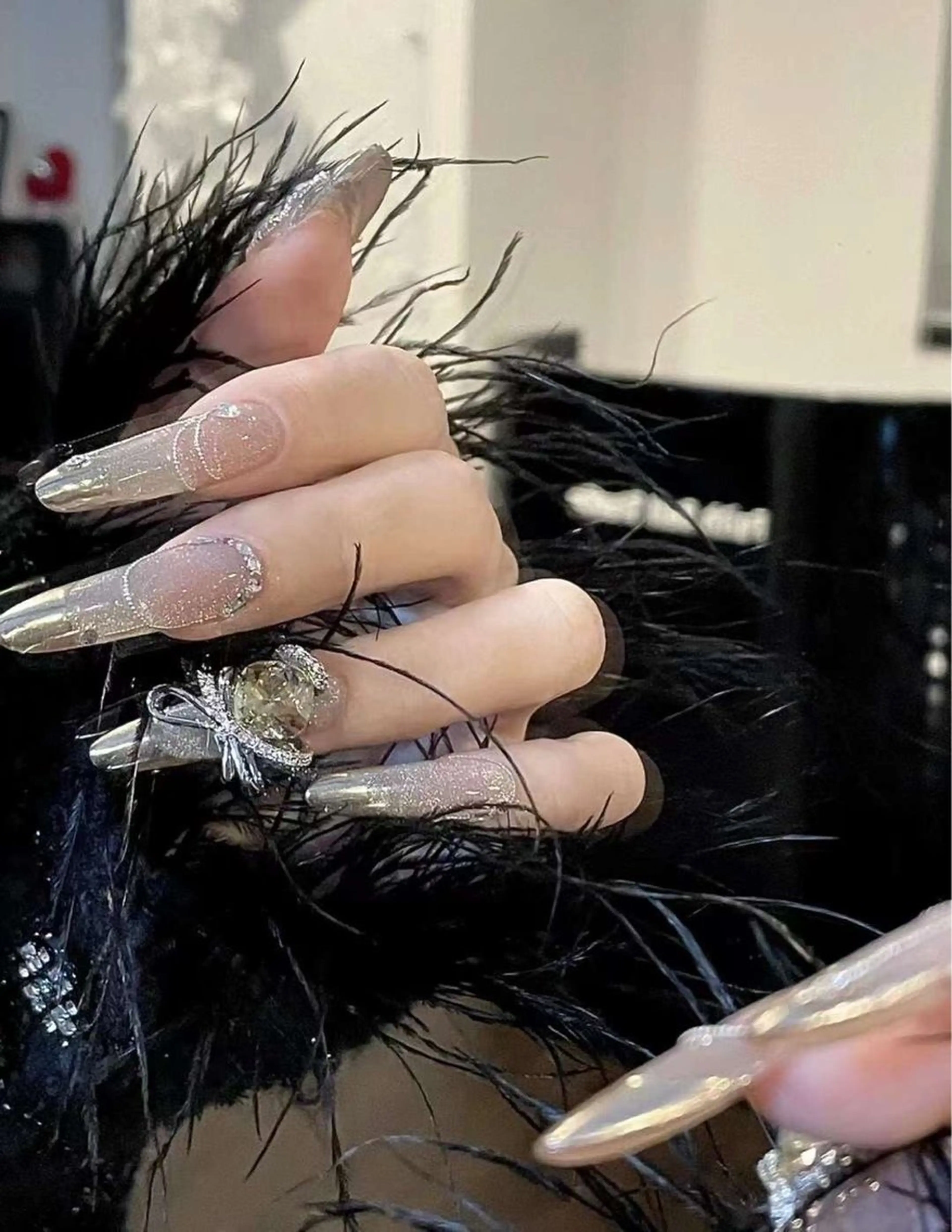 ネイル ジェルネイル ハート 韓国ネイル ニュアンスネイル パラジェル ハンドネイル Nikoネイルサロン 高田馬場店のネイルデザイン