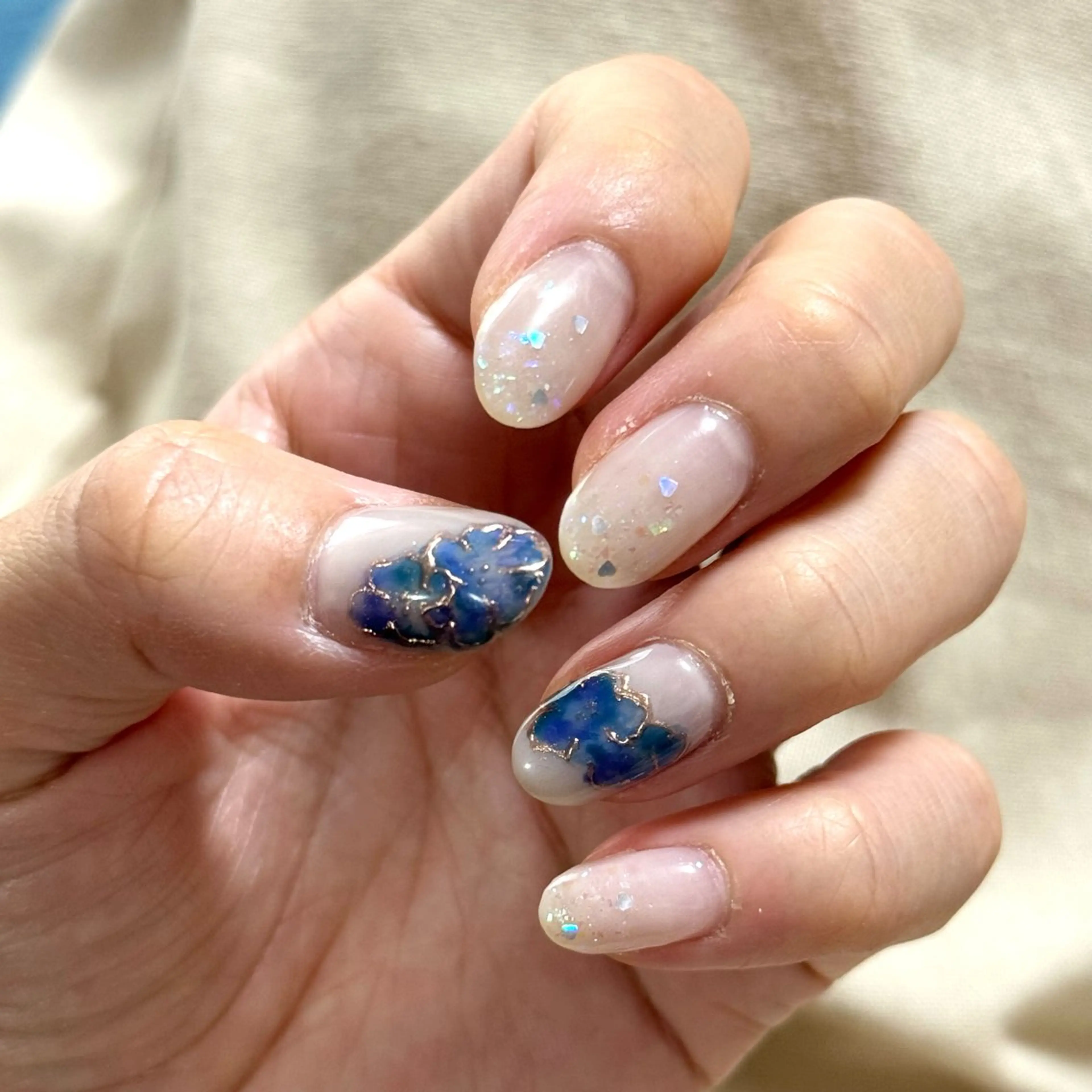 ネイル ハート ハンドネイル Hana_ Rieのネイルデザイン