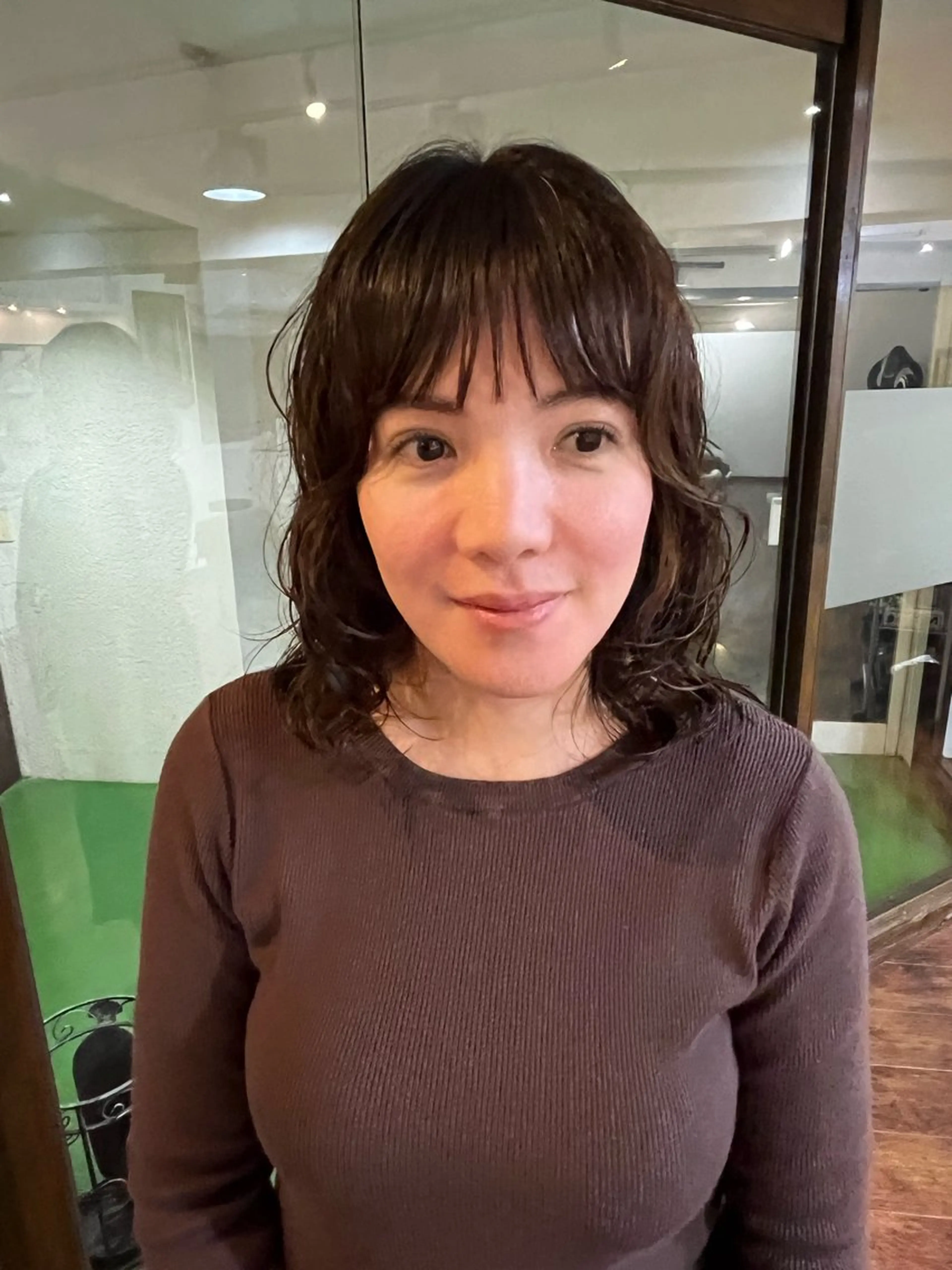 ミディアム ミディアムパーマ カット パーマ 似合わせパーマ/ 山本銀次郎のヘアスタイル