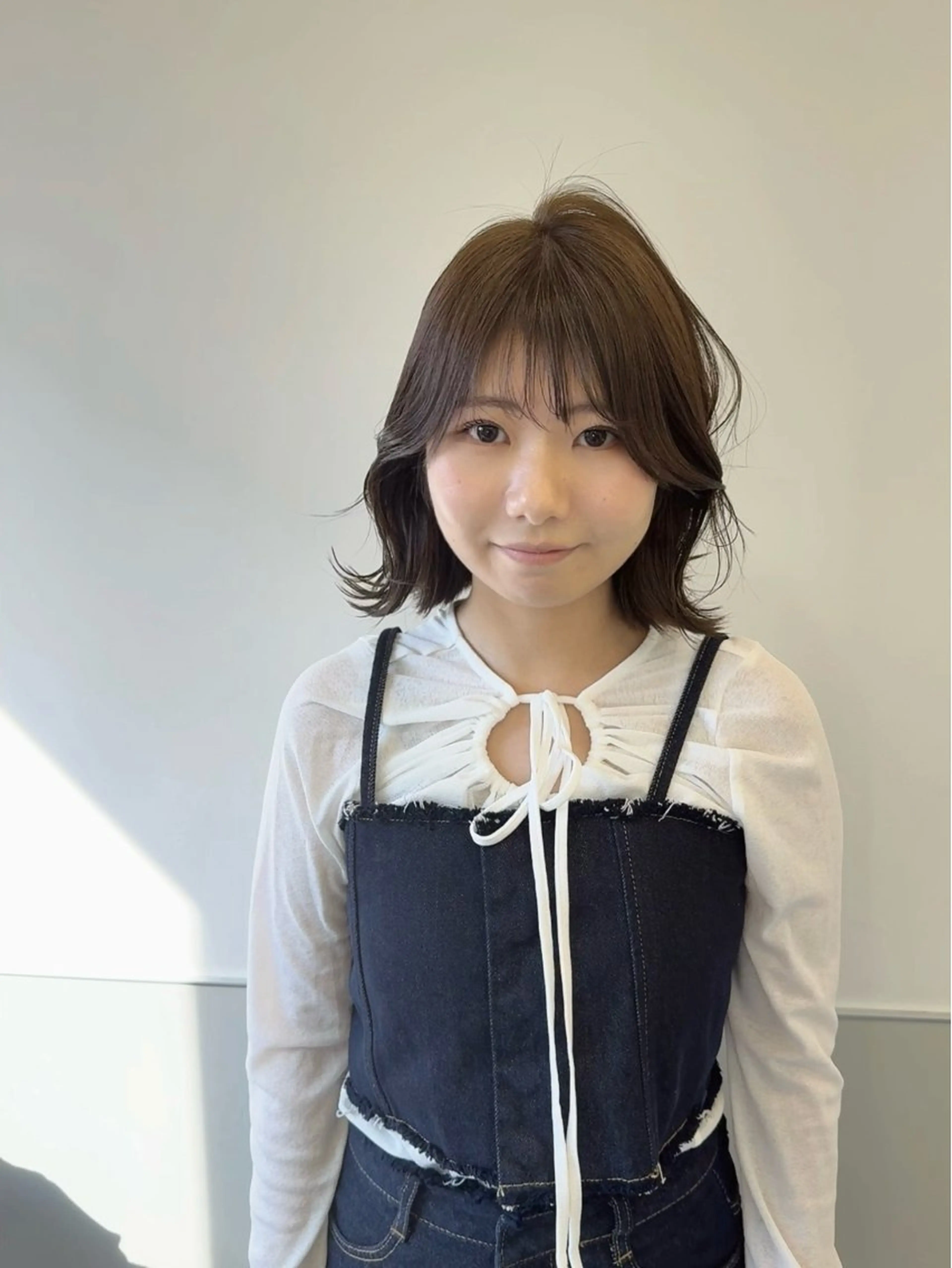 ミディアム カラー ボブ くびれヘア カット ヘアカラー トリートメント GO TODAY シェアサロン 町田店所属・韓国ヘア🇰🇷 スズキのヘアスタイル