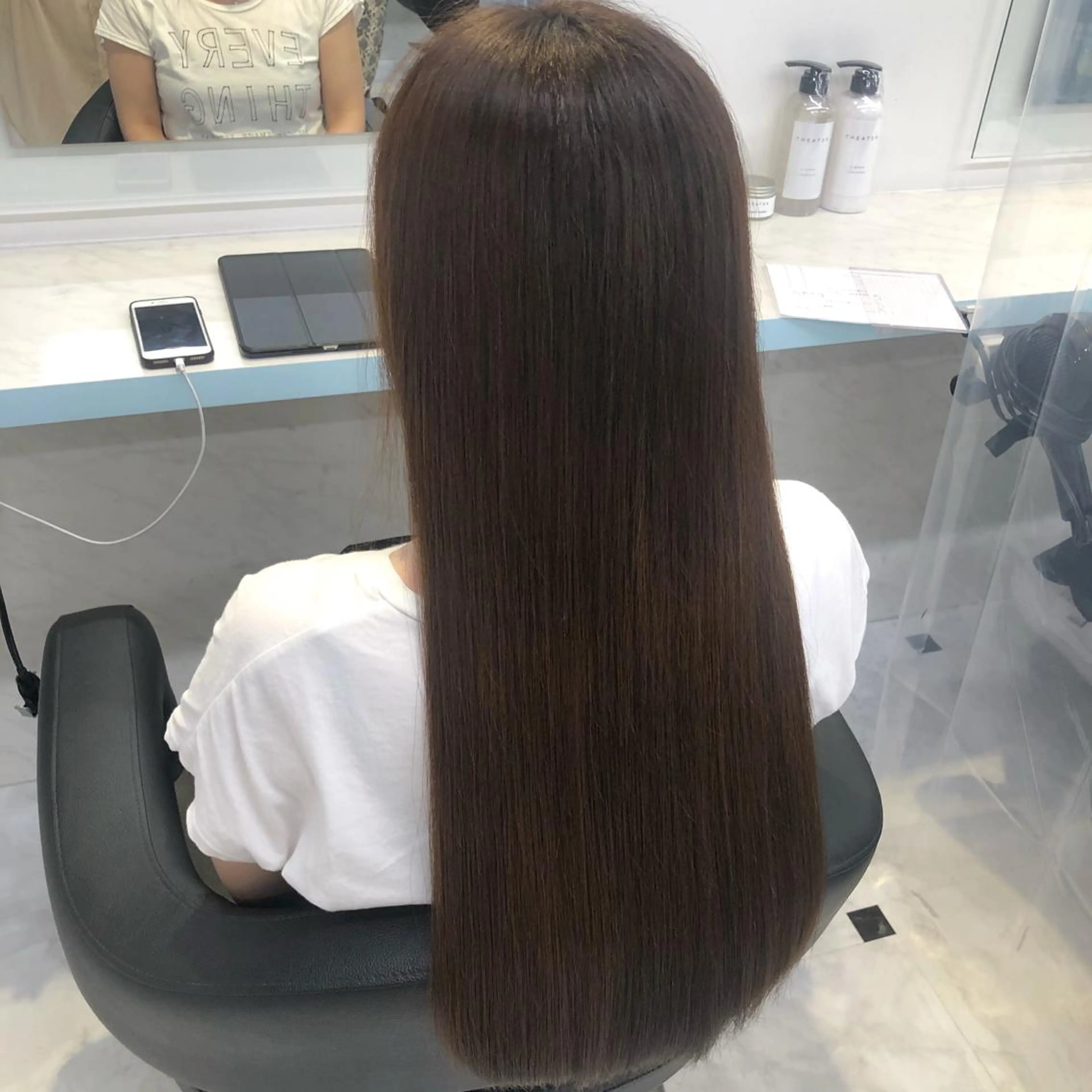 ロング カット 縮毛矯正 💗🤍透明感カラー 🤍💗kanonのヘアスタイル