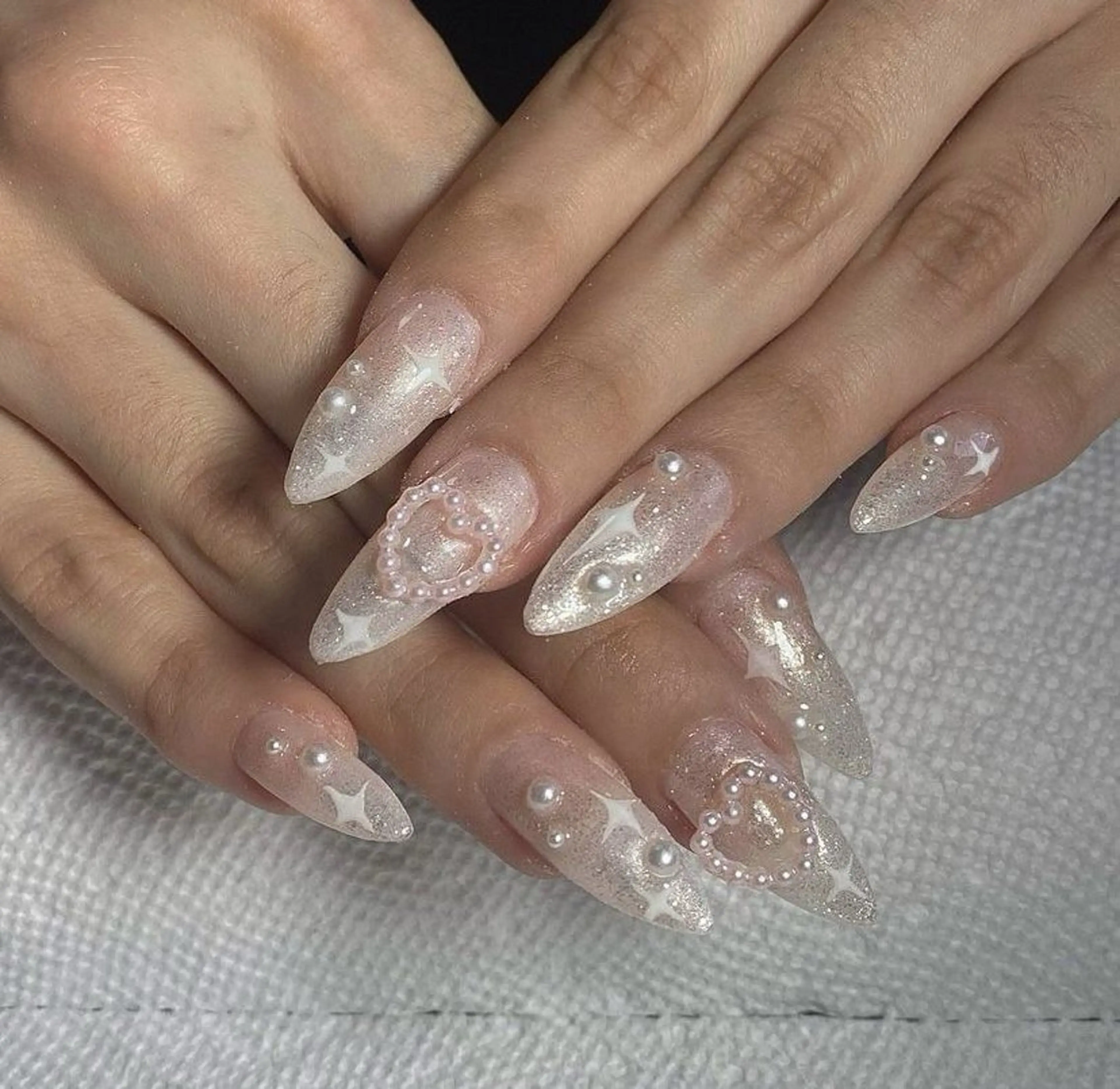 ネイル アートネイル フレンチネイル ジェルネイル 韓国ネイル 持ち込み ボニー Coco nailのネイルデザイン