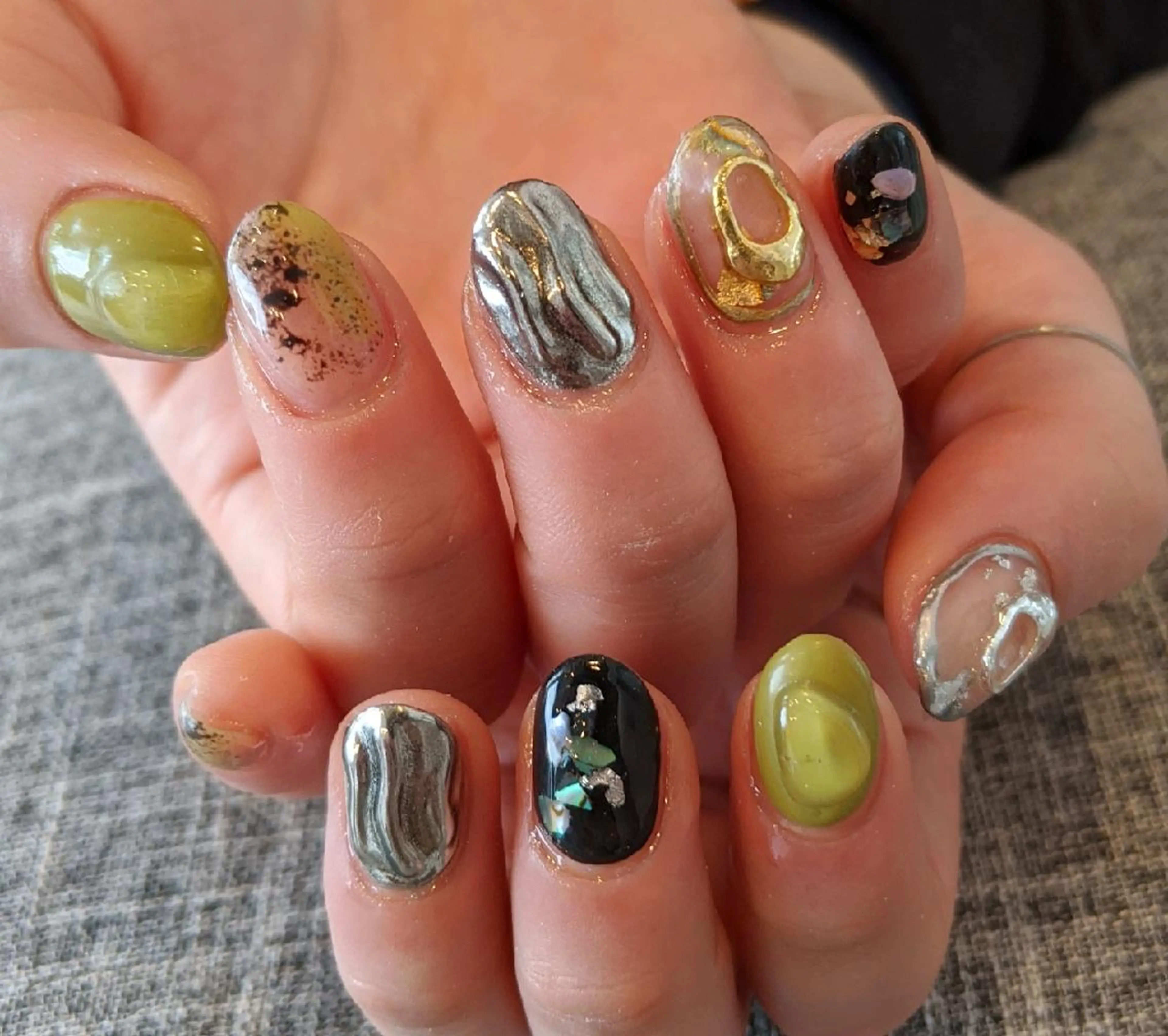 ネイル ぷっくりネイル ハンドネイル private salon mieのネイルデザイン