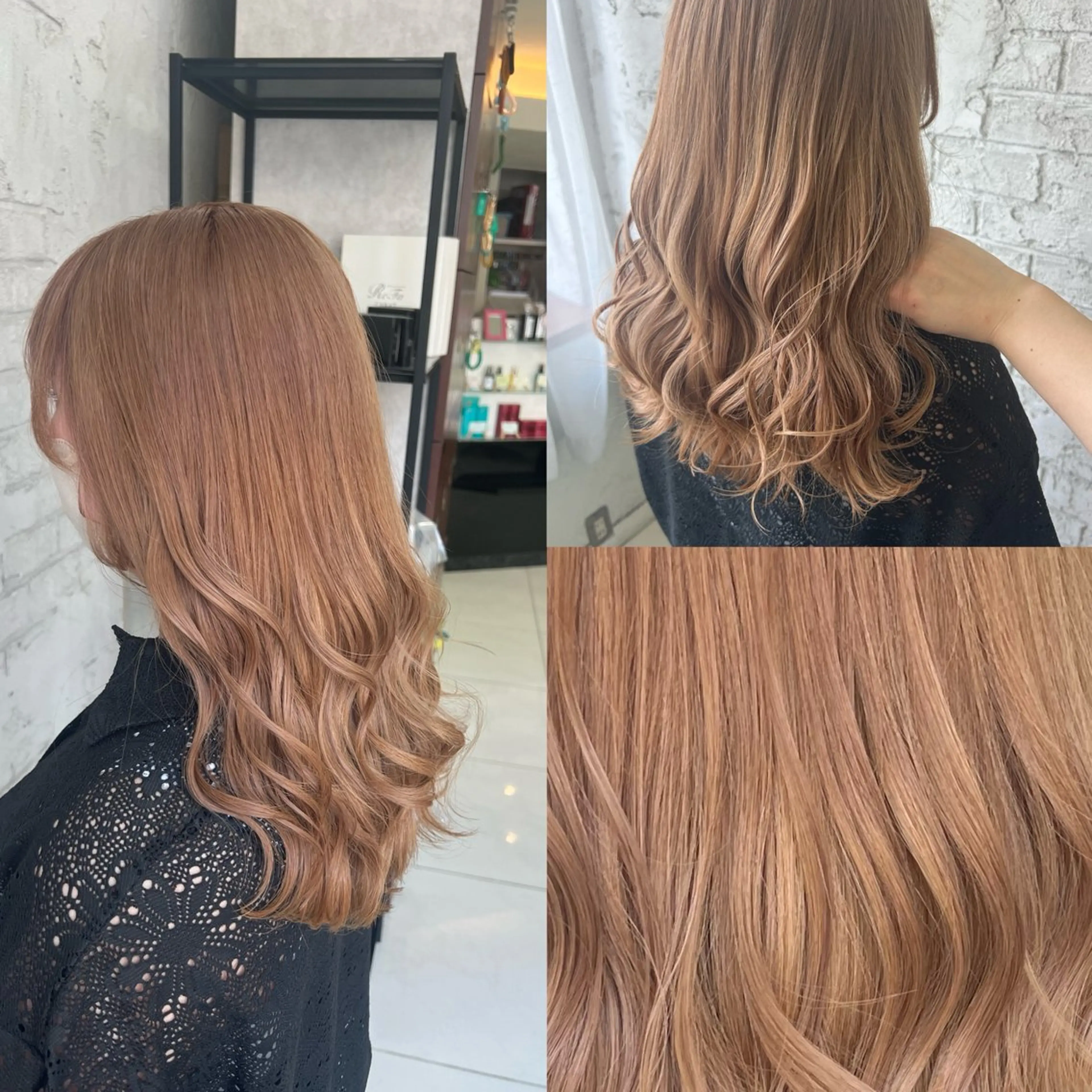 セミロング ヘアカラー エクステ&艶カラー 🎀YURINA🎀のヘアスタイル