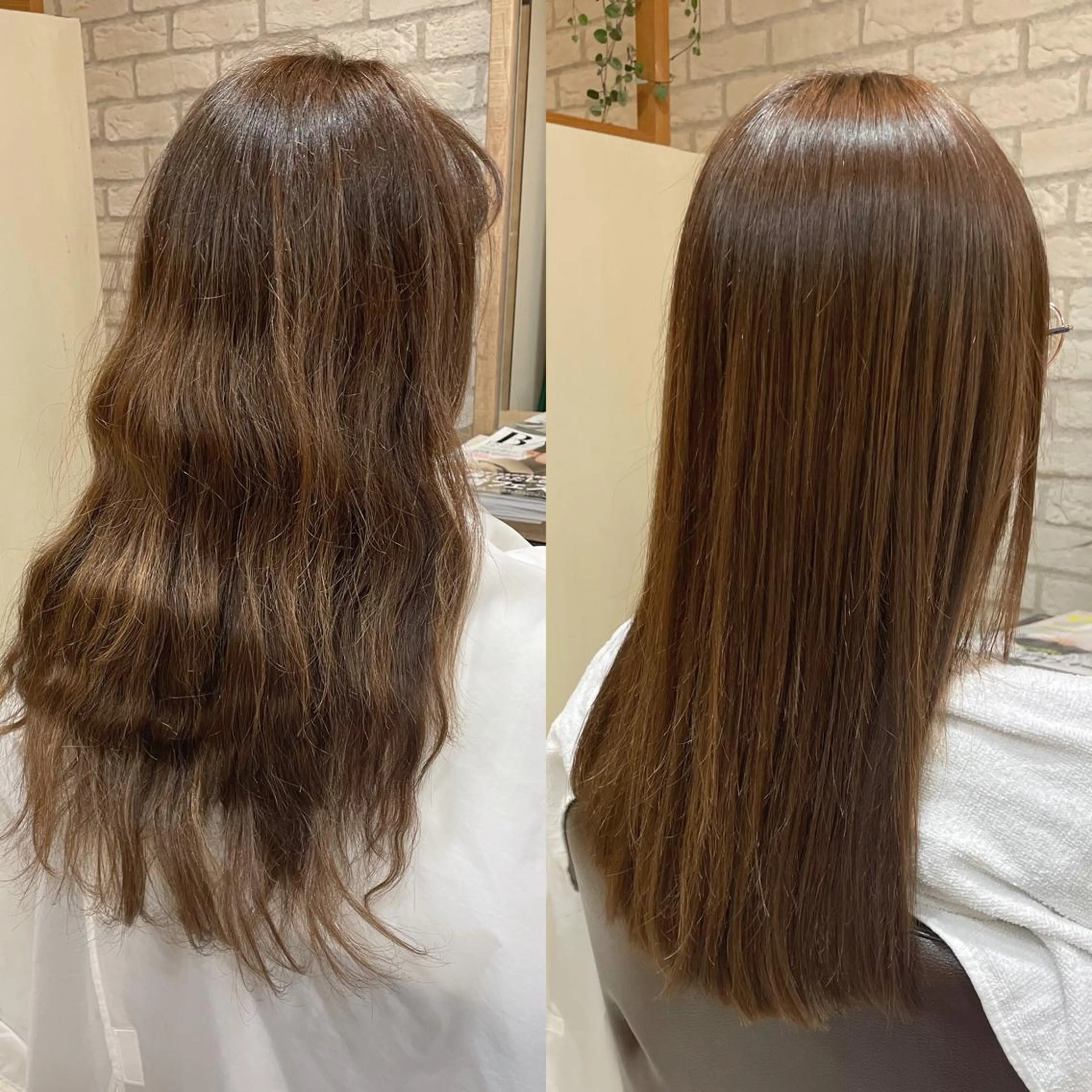 ロング 髪質改善 カット 縮毛矯正 トリートメント 清水 有実子のヘアスタイル