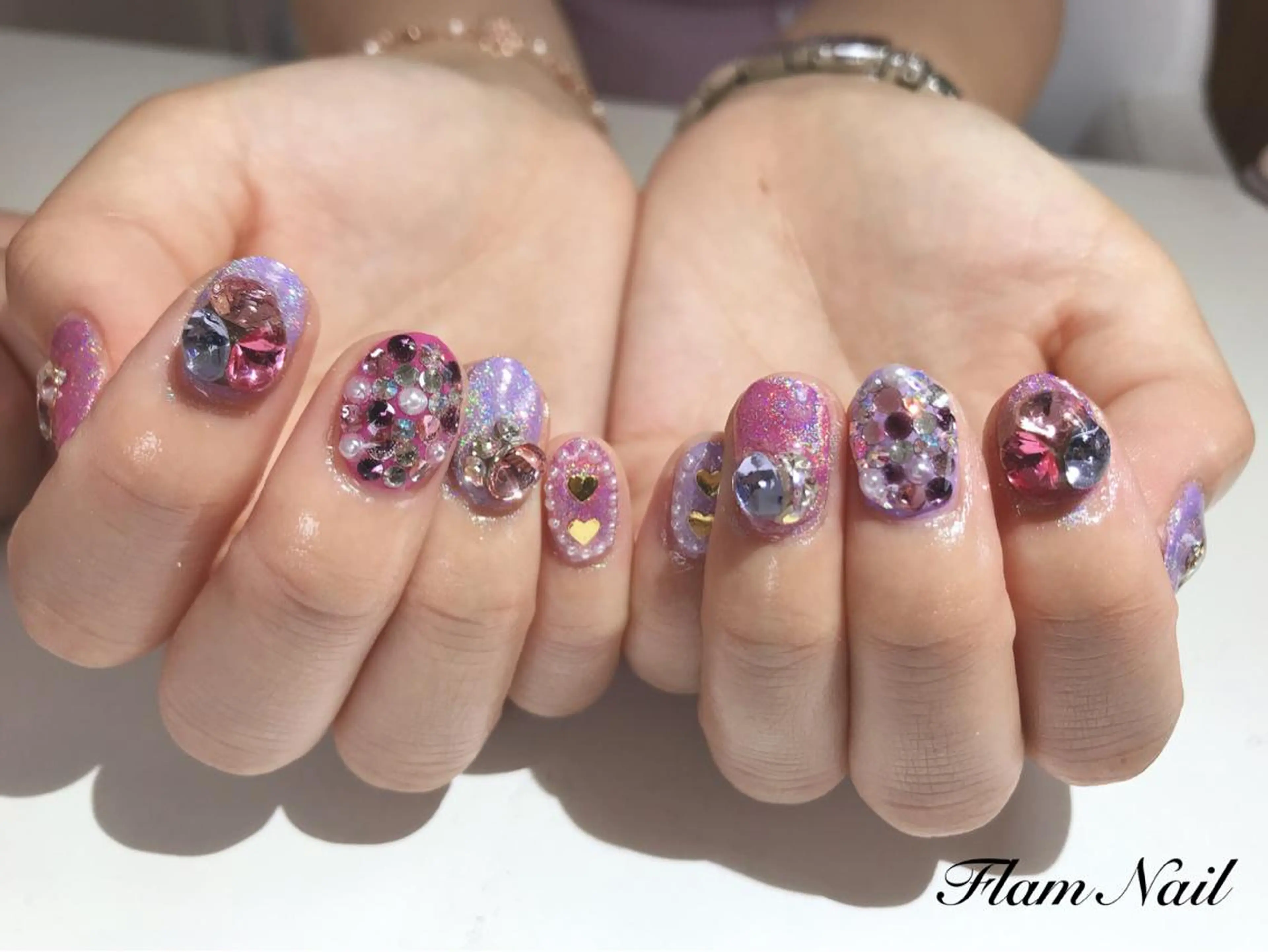 ネイル ピンク Flam Nailのネイルデザイン