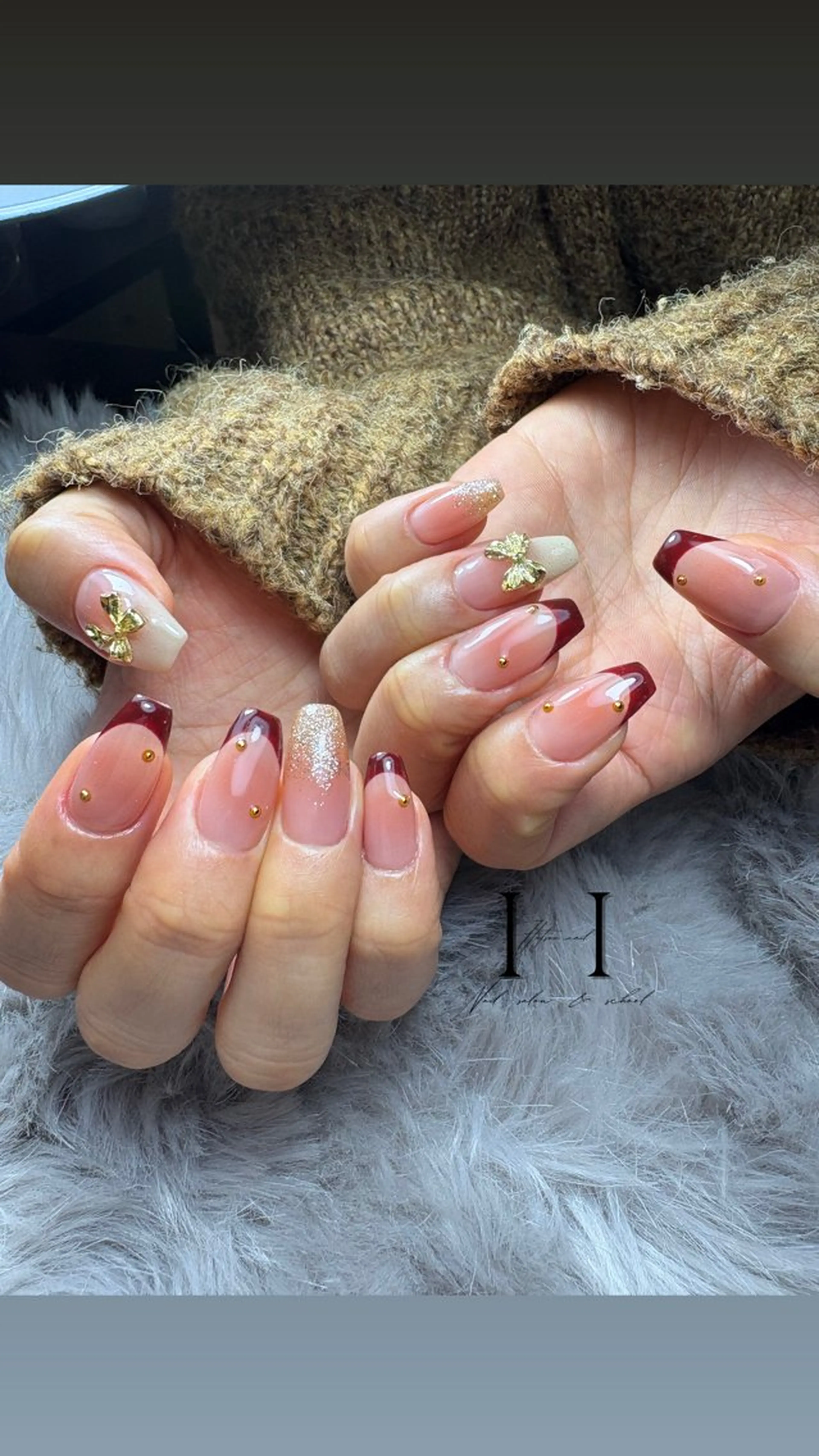 ネイル 冬ネイル クリスマス HatsuuNail salonアリスのネイルデザイン