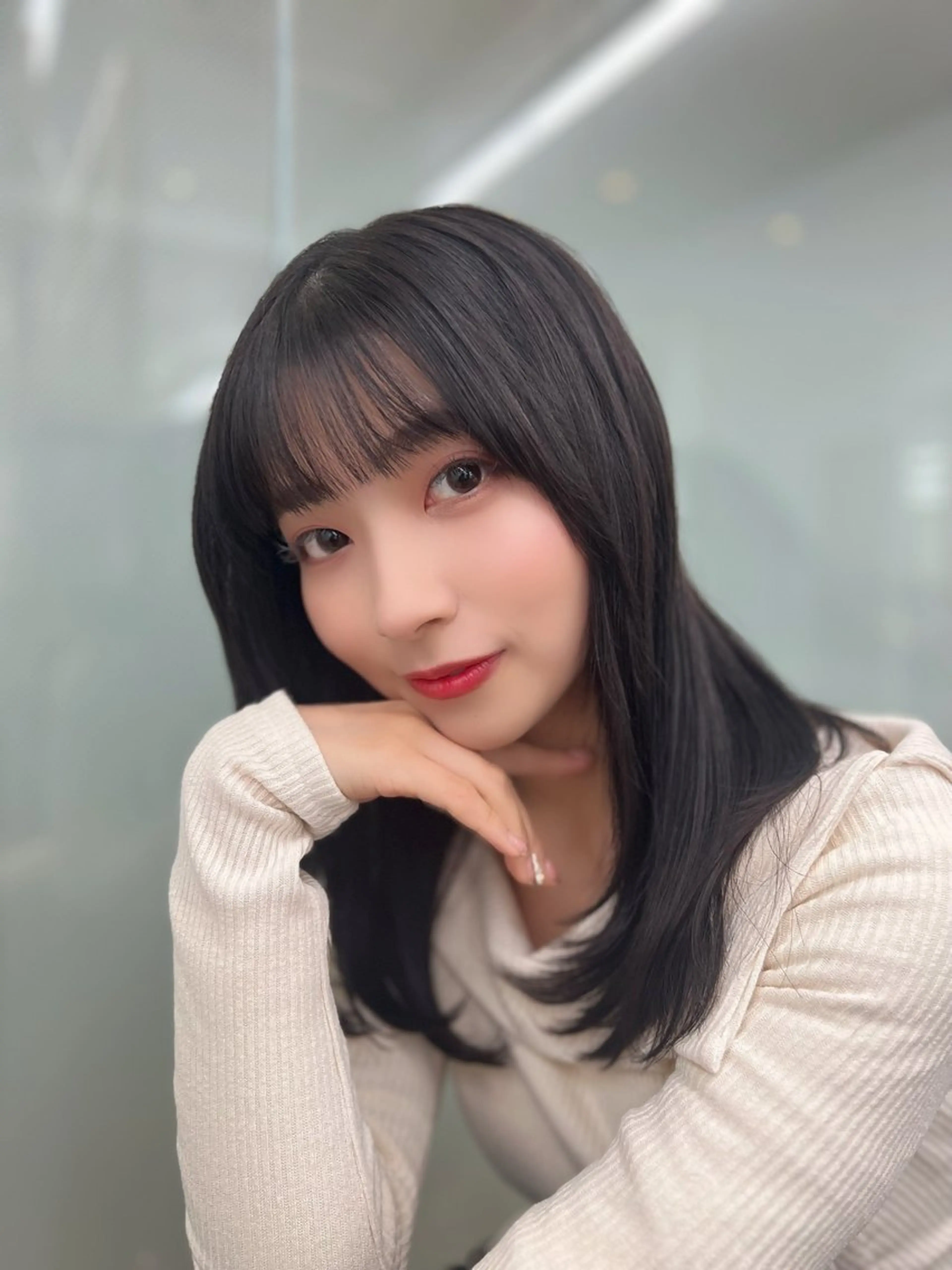 セミロング カラー ダークグレー レイヤーカット カット ヘアカラー トリートメント レイヤー/髪質改善 DAISUKEのヘアスタイル