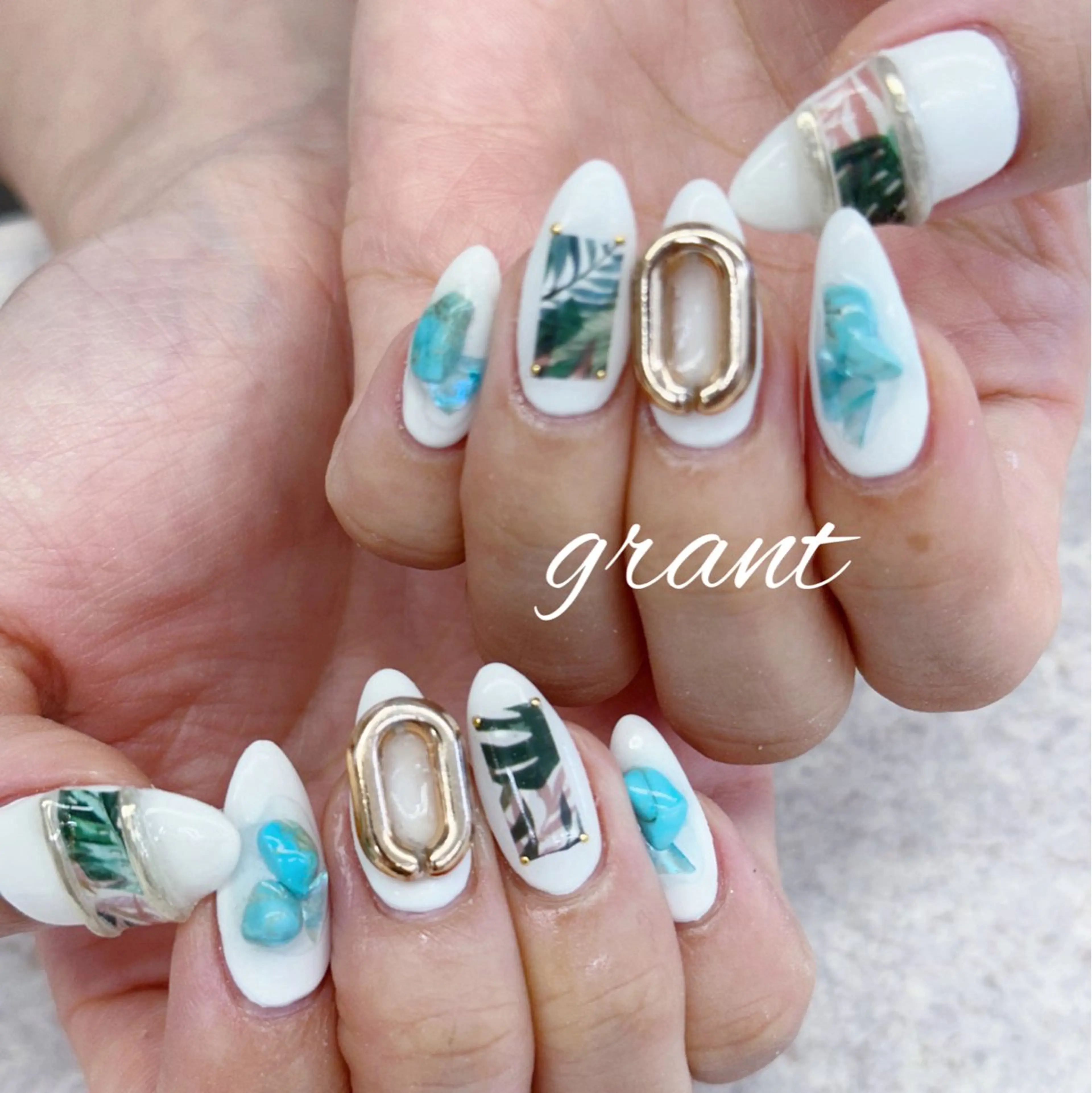 ネイル 夏ネイル ハンドネイル nail salon grant所属・nailsalon grantのネイルデザイン