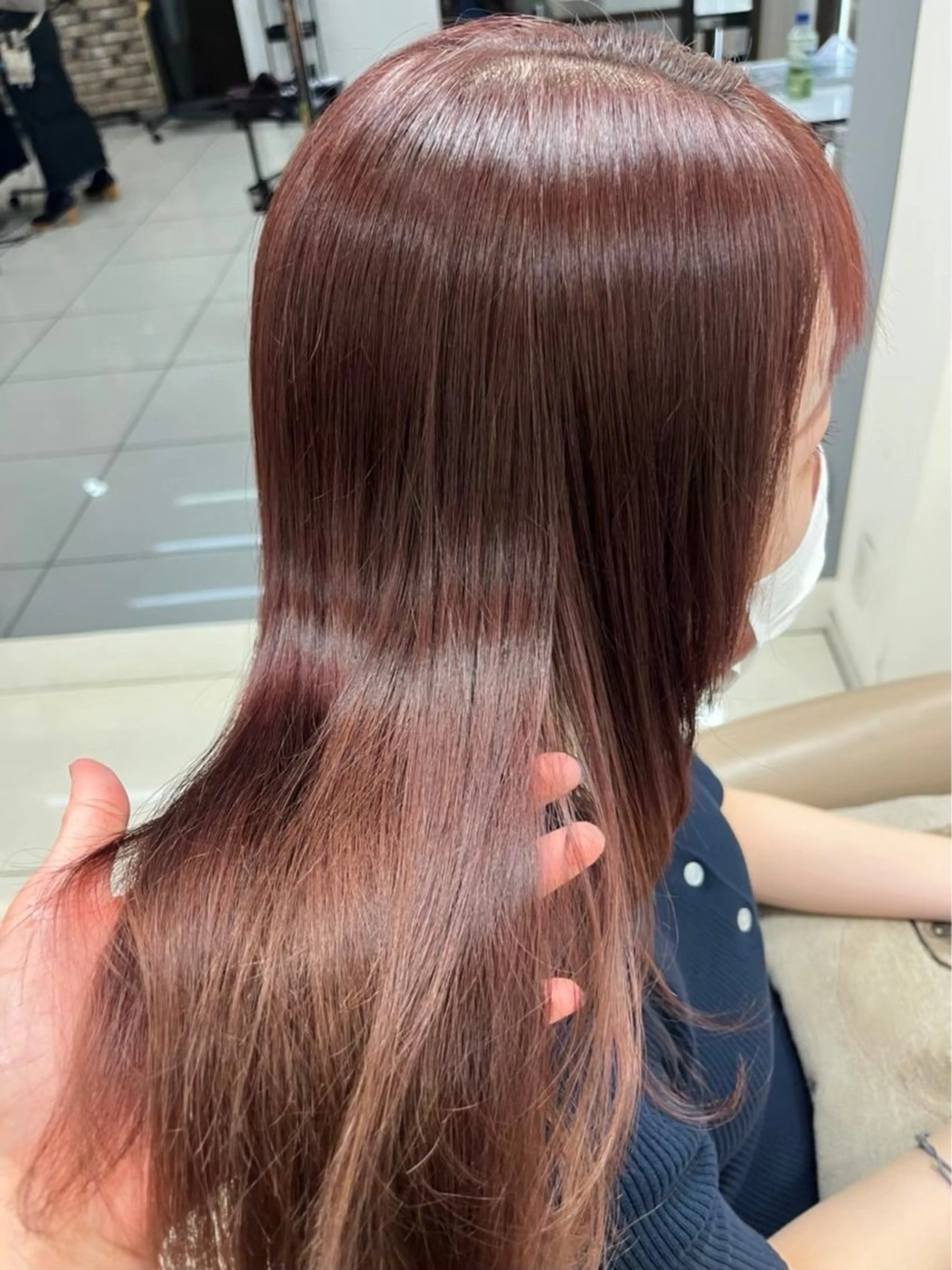 ロング カラー 暖色カラー❤️横浜 エクステらん🦖のヘアスタイル