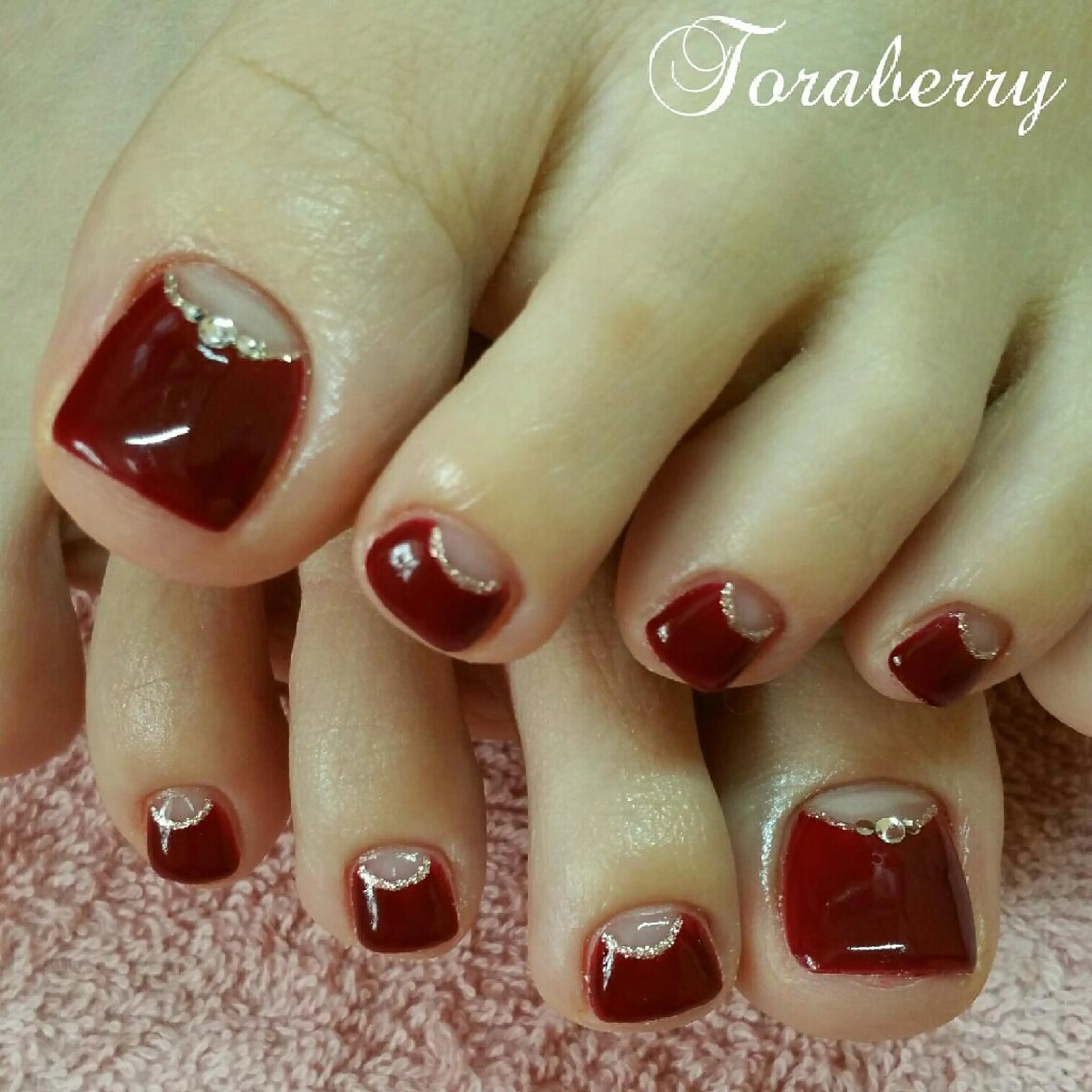 ネイル アートネイル フットネイル フレンチネイル 逆フレンチ ネイリスト なつみのネイルデザイン