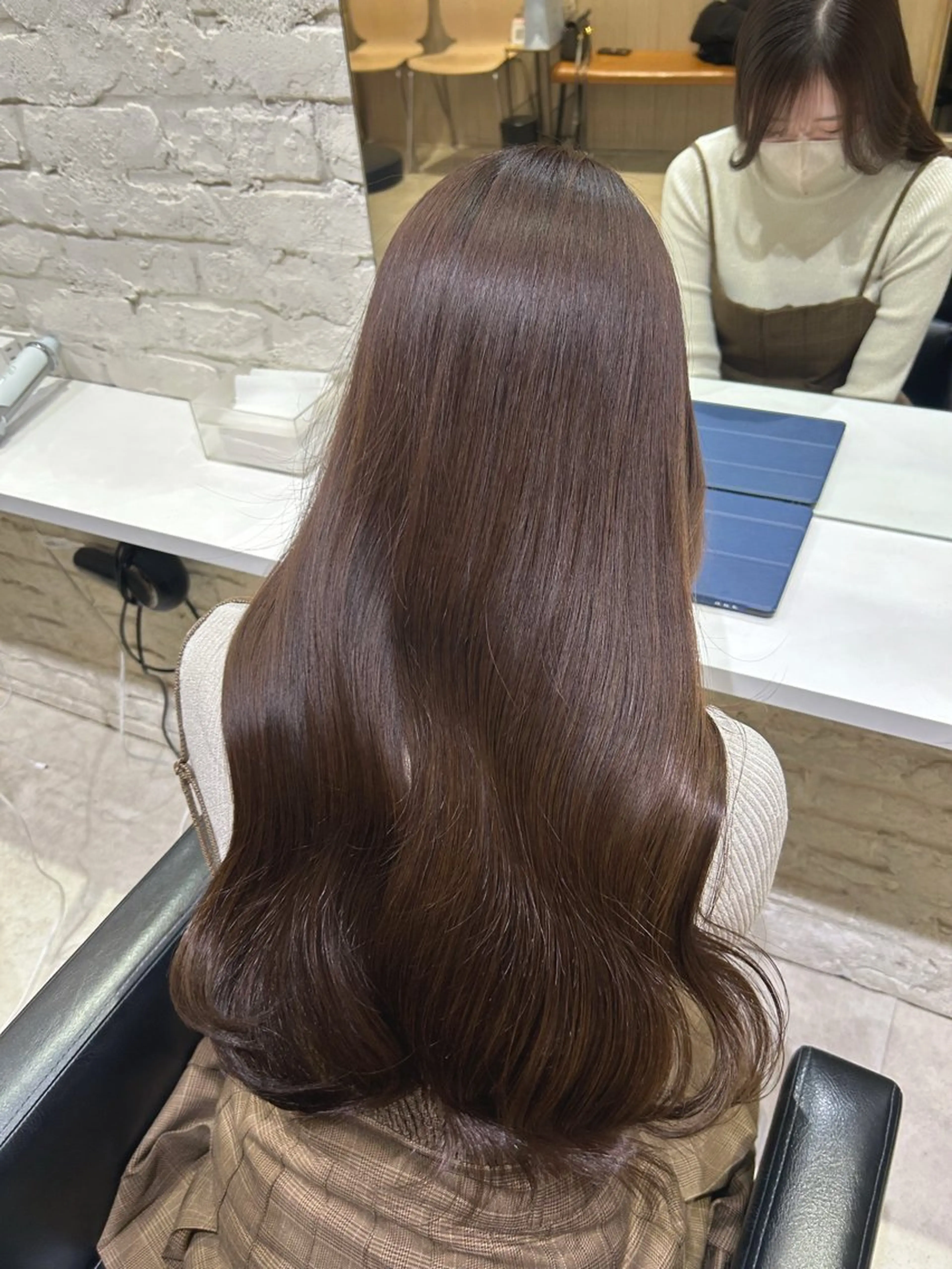 ロング カラー ヘアカラー トリートメント Rina🎀愛され| 多幸感艶髪ベージュのヘアスタイル