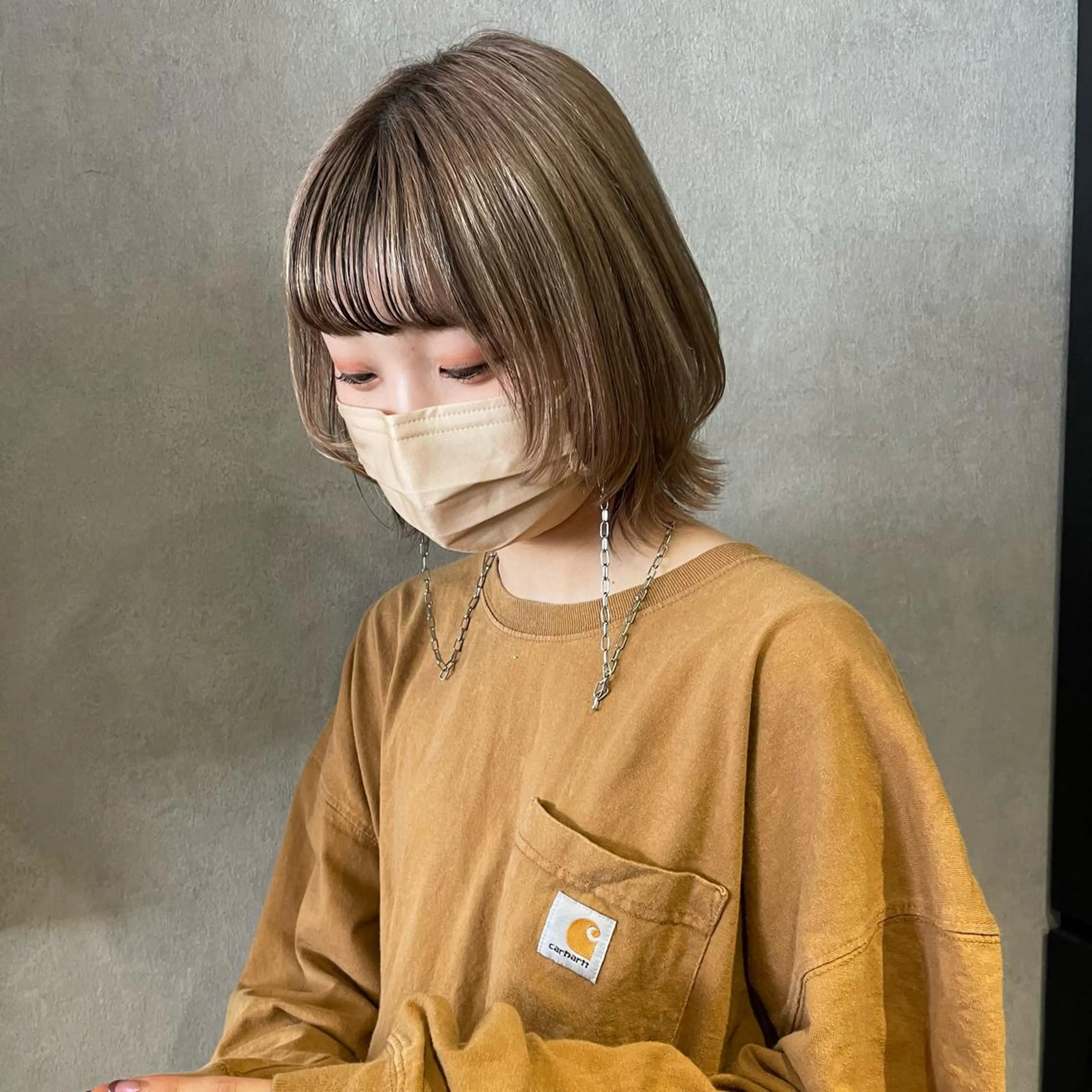 ショート カラー ウルフカット ヘアアレンジ/ 暖色🩵hazukiのヘアスタイル