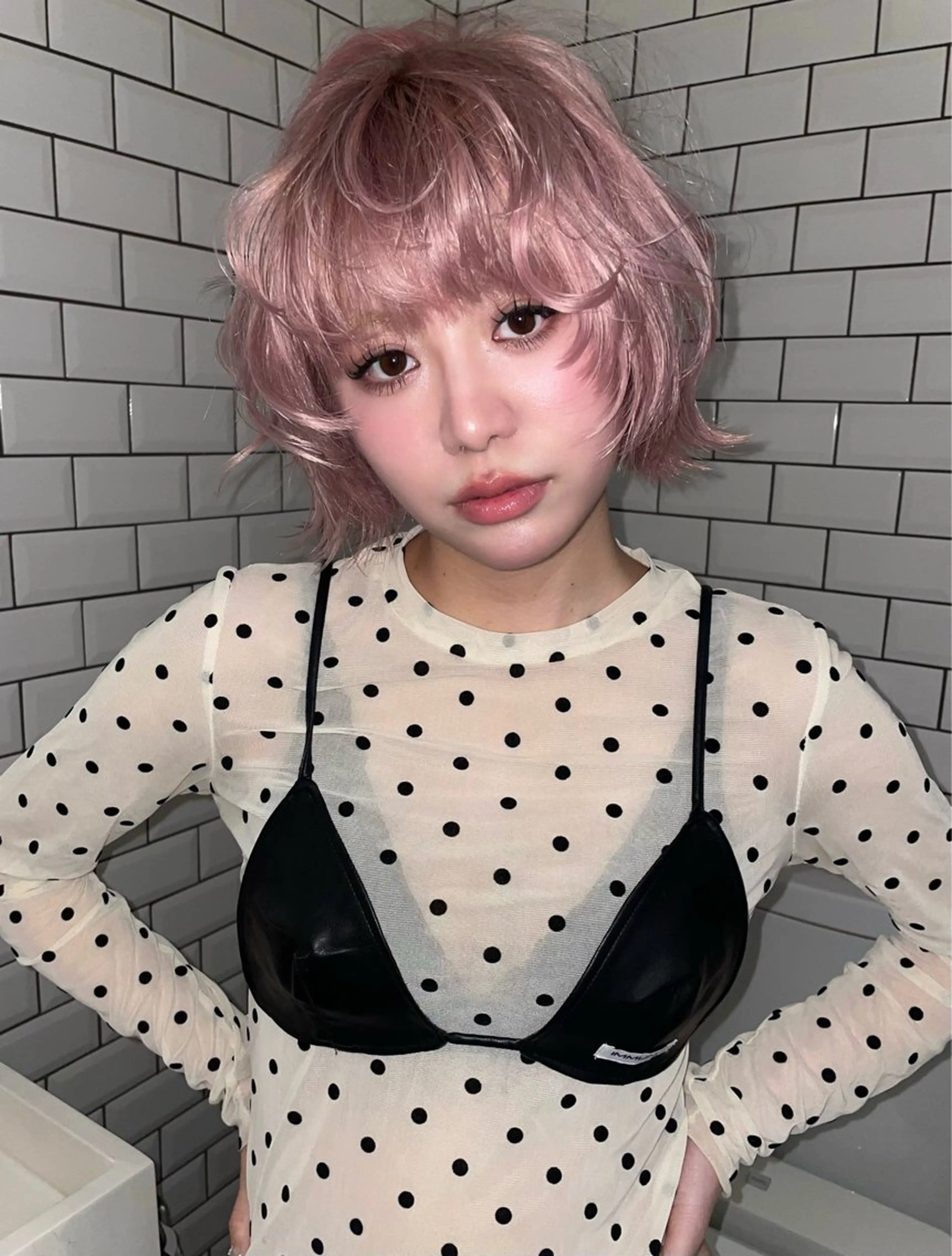 ショート カラー ボブ.顔周りカット カット/ユキカのヘアスタイル