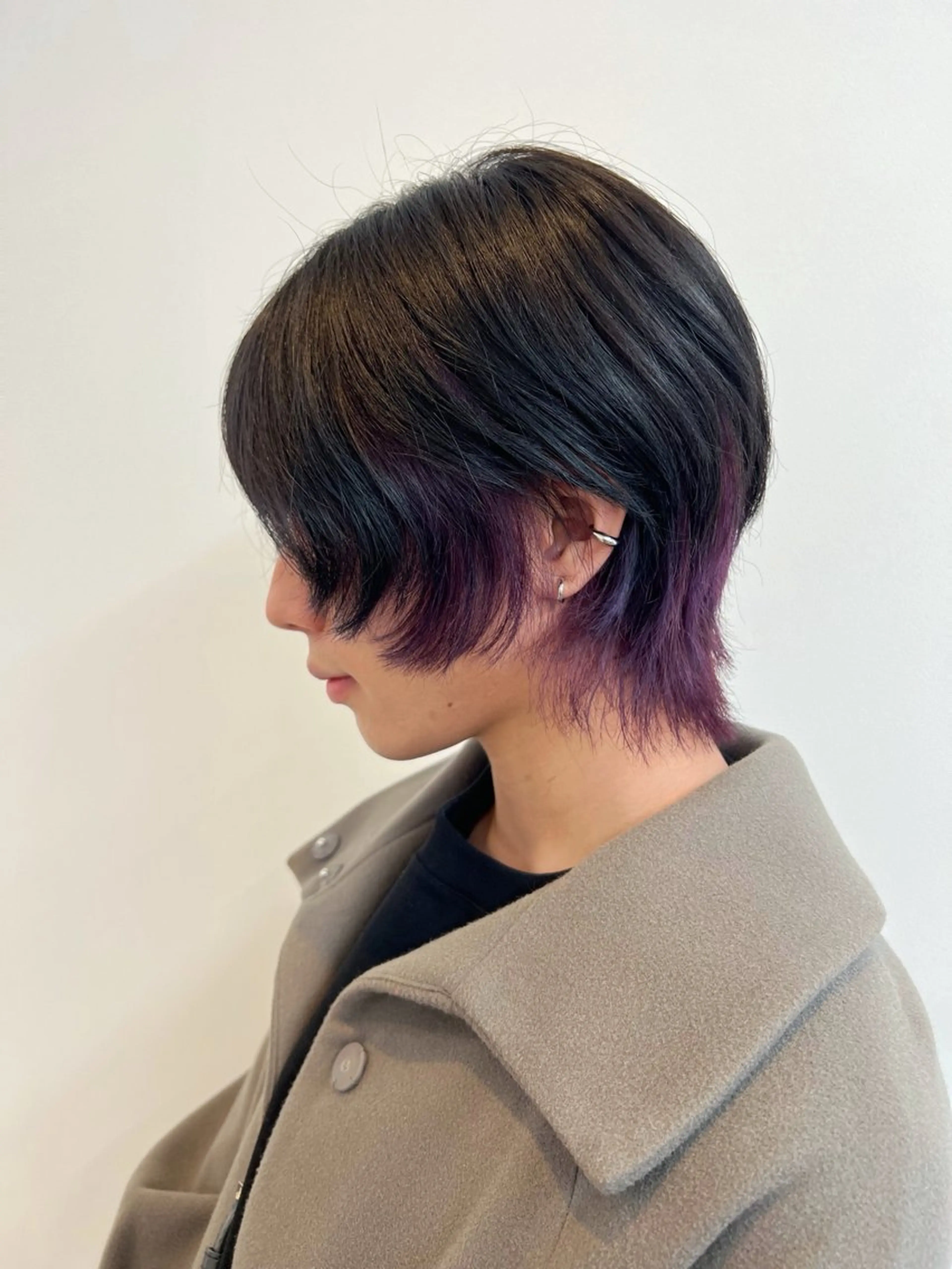 ショート カラー バイオレットカラー ウルフカット カット ヘアカラー 中原 なおこのヘアスタイル