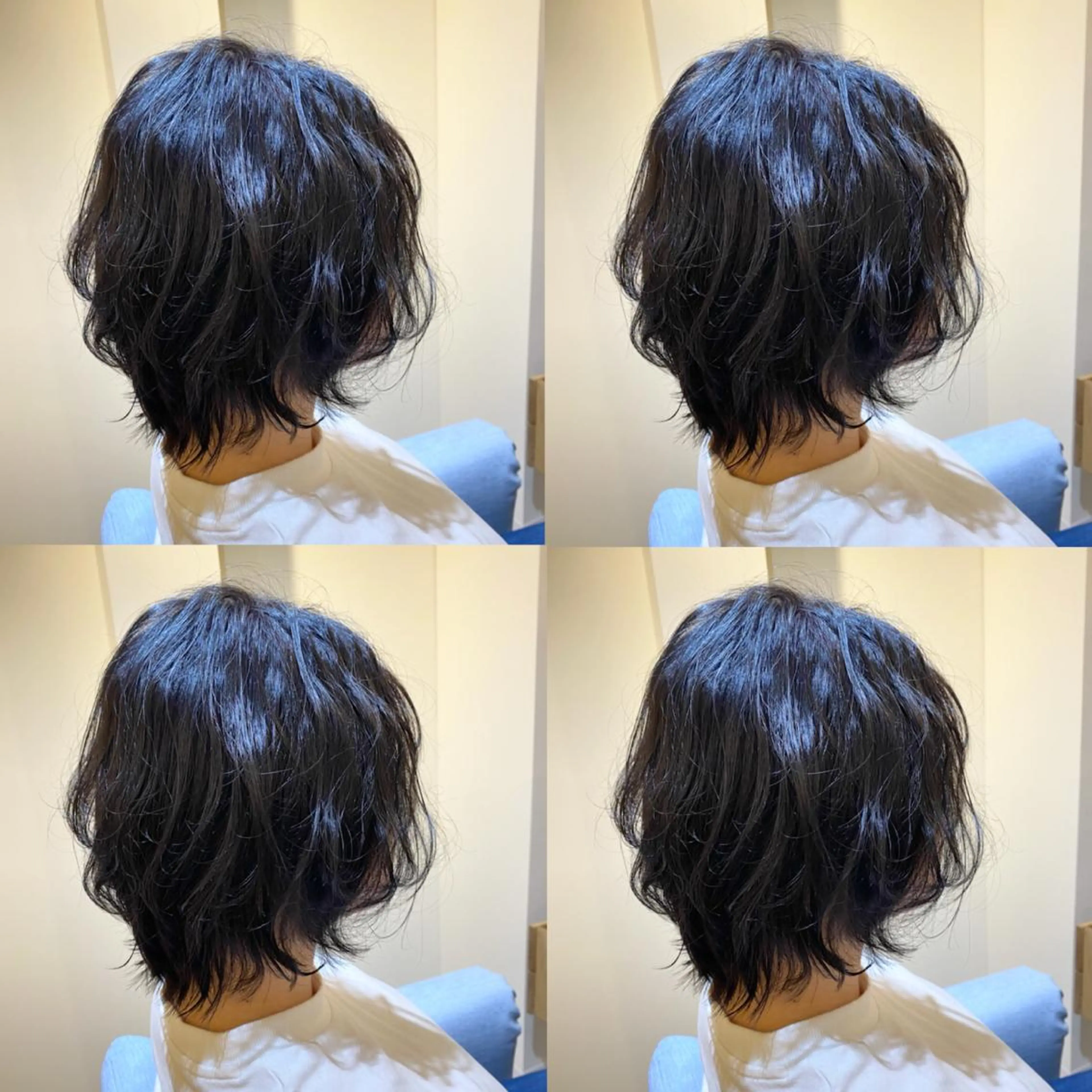 ショート カラー 金島 青のヘアスタイル