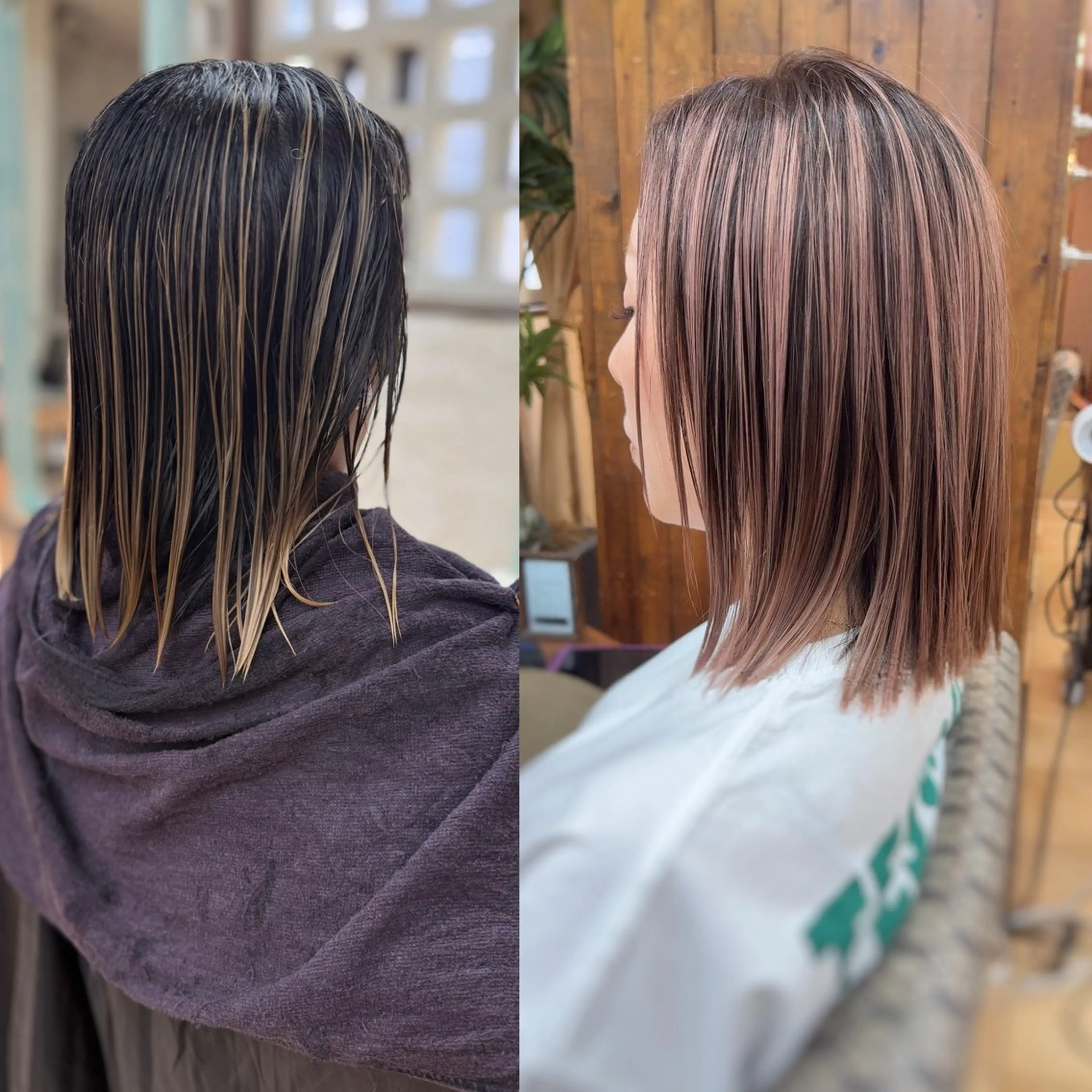 ミディアム トリートメント カット ヘアカラー トリートメント dolphin ドルフィンオーナーのヘアスタイル