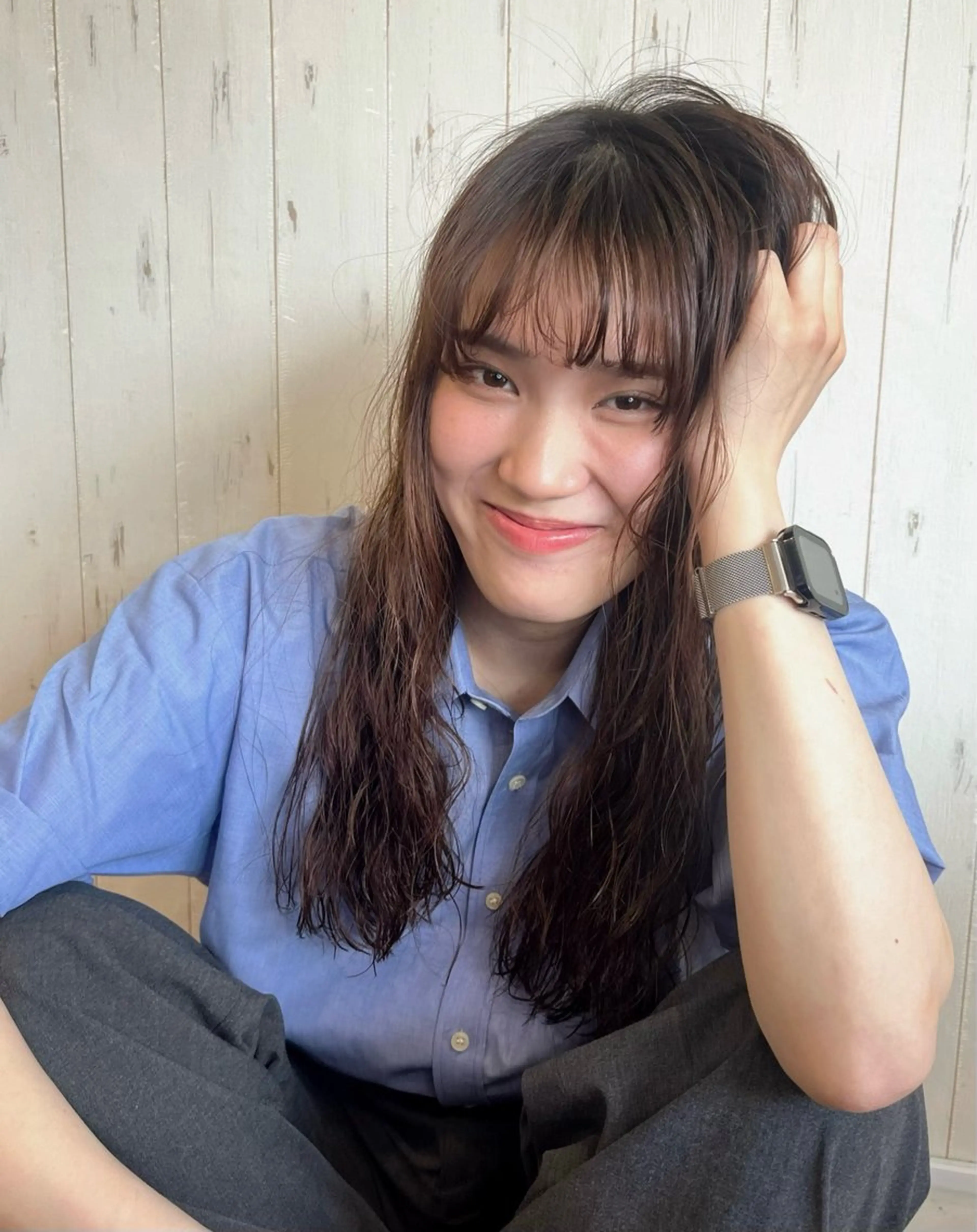 ロング ロング カット パーマ トリートメント 石井 良典のヘアスタイル