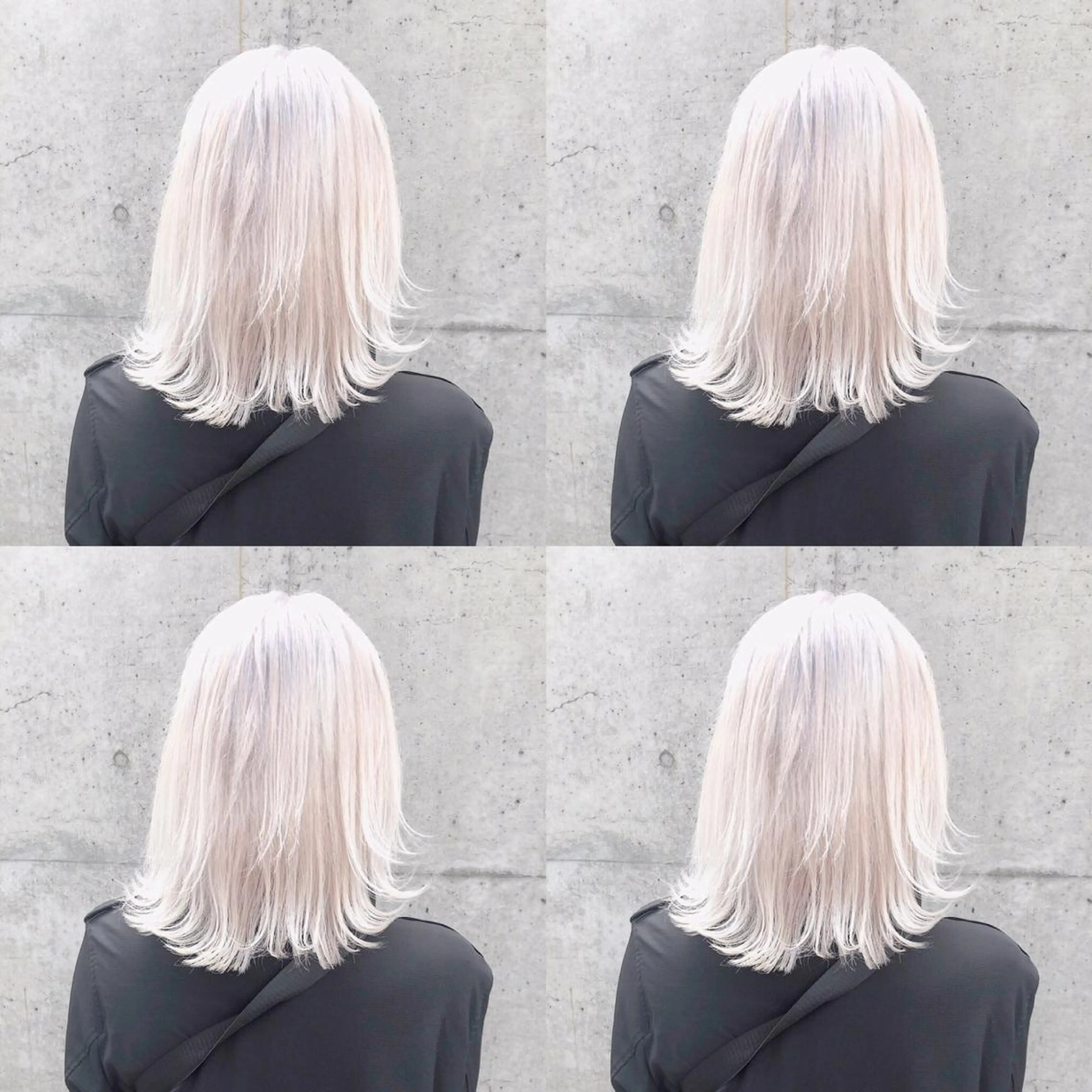 ミディアム カラー 韓国レイヤーカット/ 儚げカラーチナツのヘアスタイル