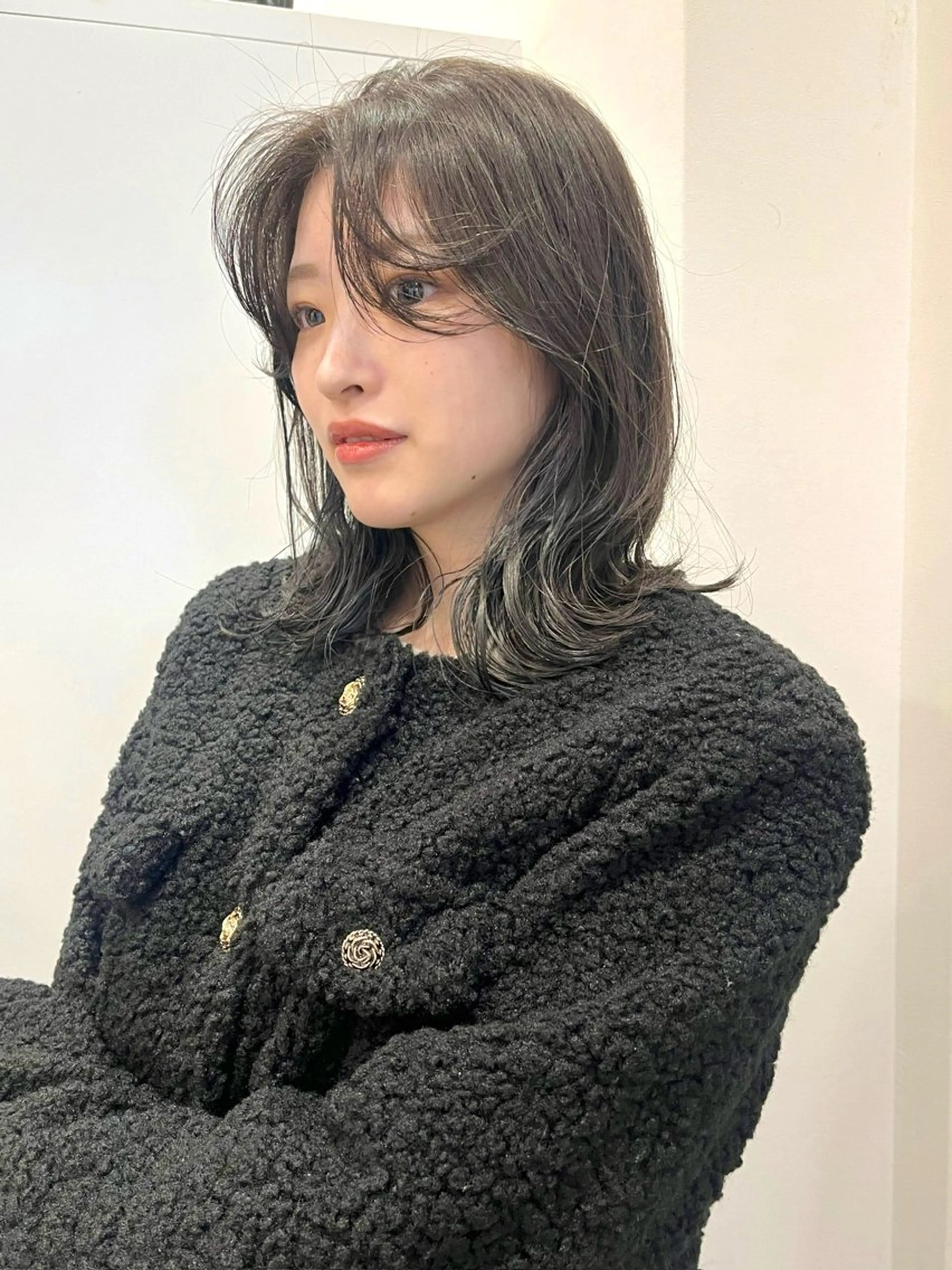 ミディアム カラー レイヤーカット カット ヘアカラー keshiki🦋 Nanaのヘアスタイル