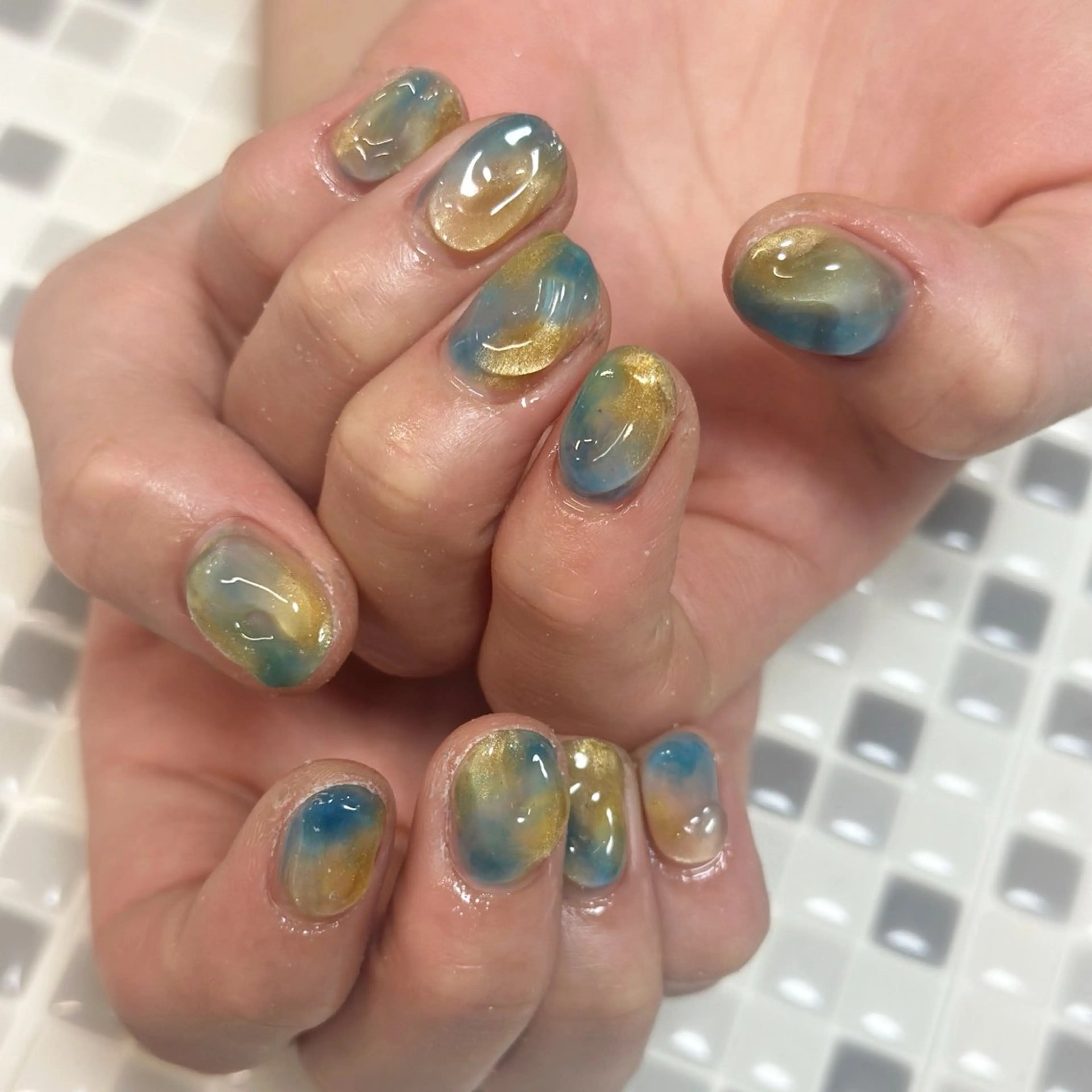 ネイル 氷ネイル・うるうるネイル ニュアンスネイル nailist yuiのネイルデザイン