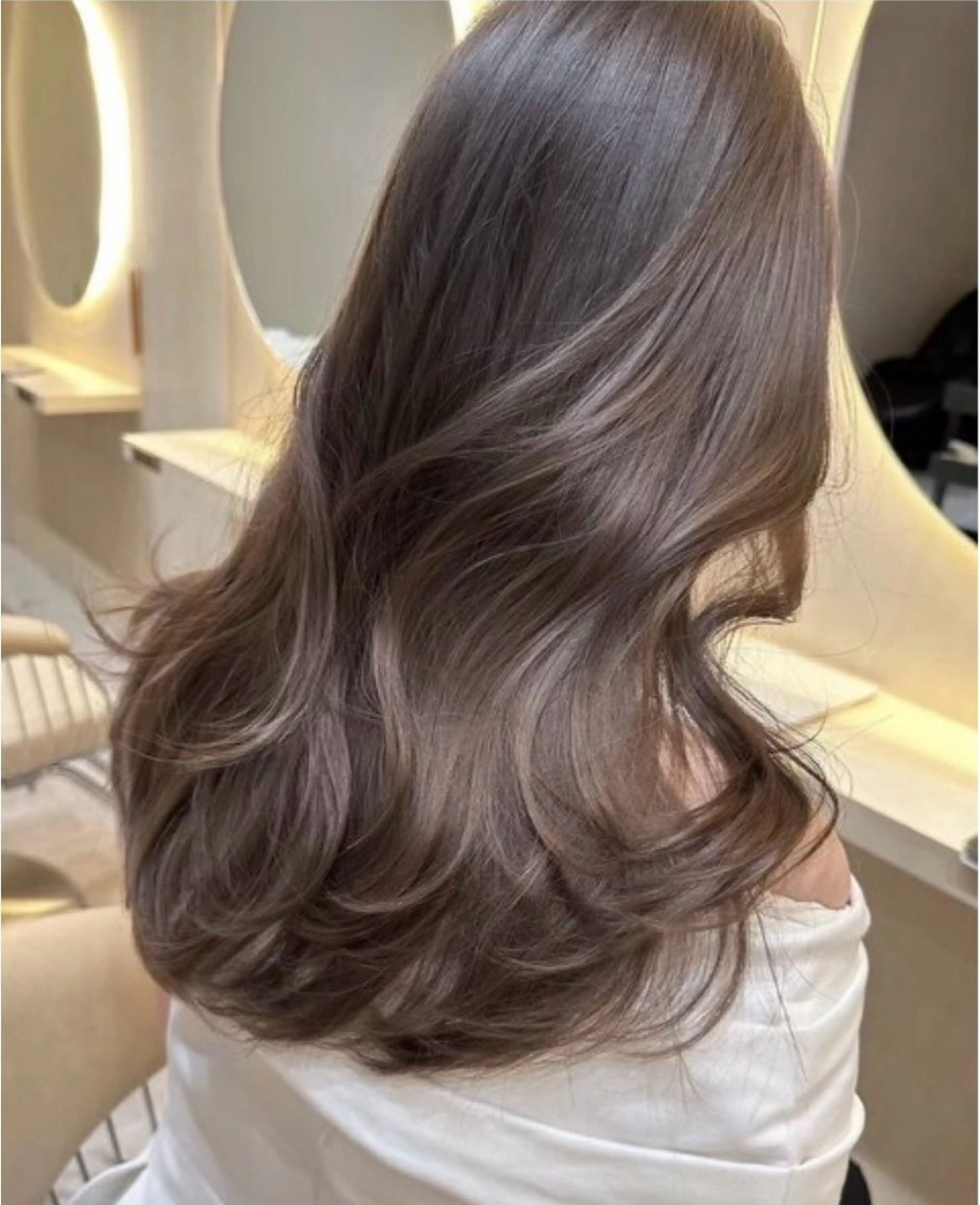 ミディアム カラー カット ヘアカラー トリートメント レイヤーカット/髪質 改善/矯正🤍吉田のヘアスタイル