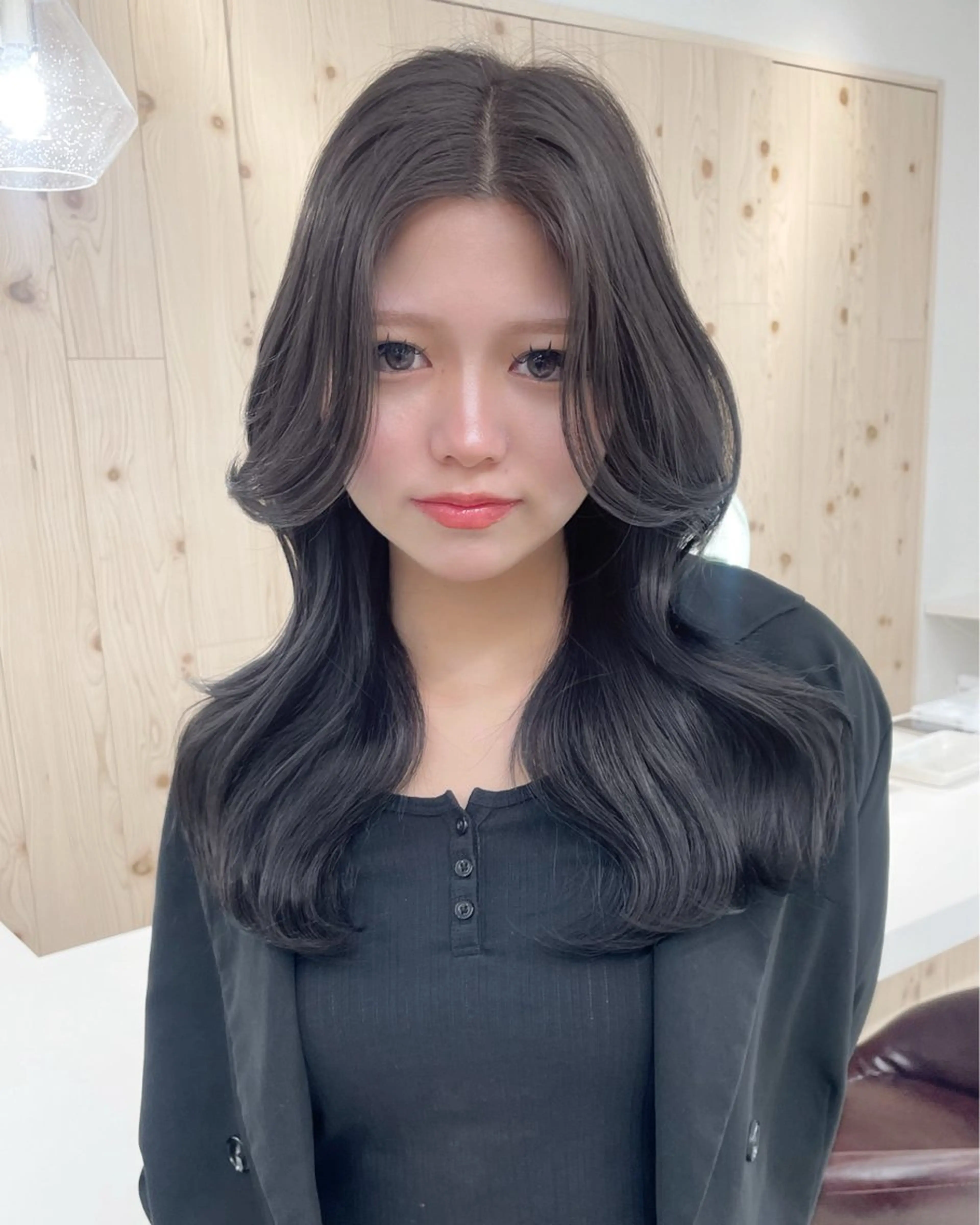 セミロング カラー カット ヘアカラー トリートメント ヘアセット 新宿/韓国ヘア/ 髪質改善ストレートのヘアスタイル