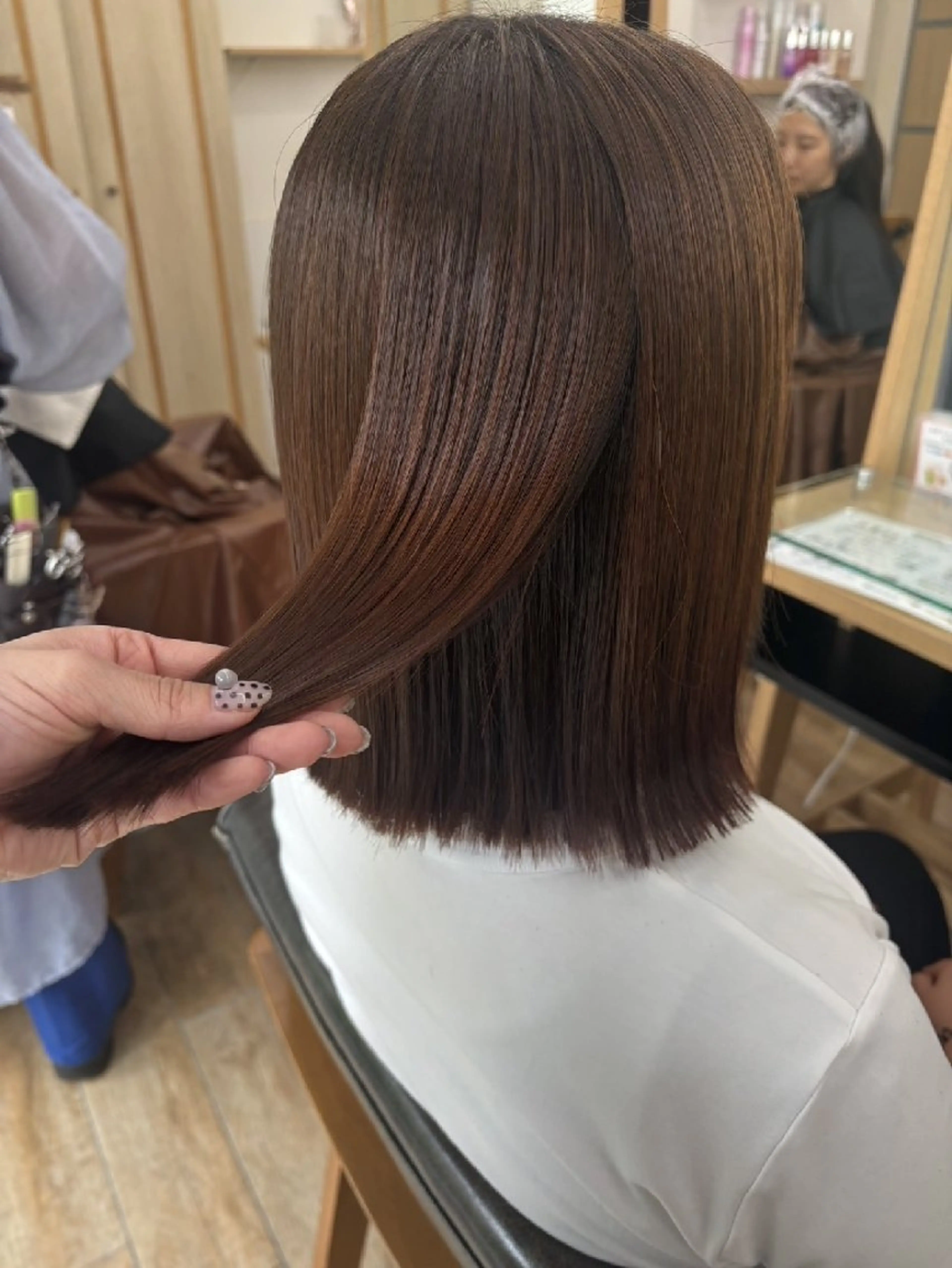 ミディアム 韓国風ヘアカラー🩵 Rimina💜🪽のヘアスタイル