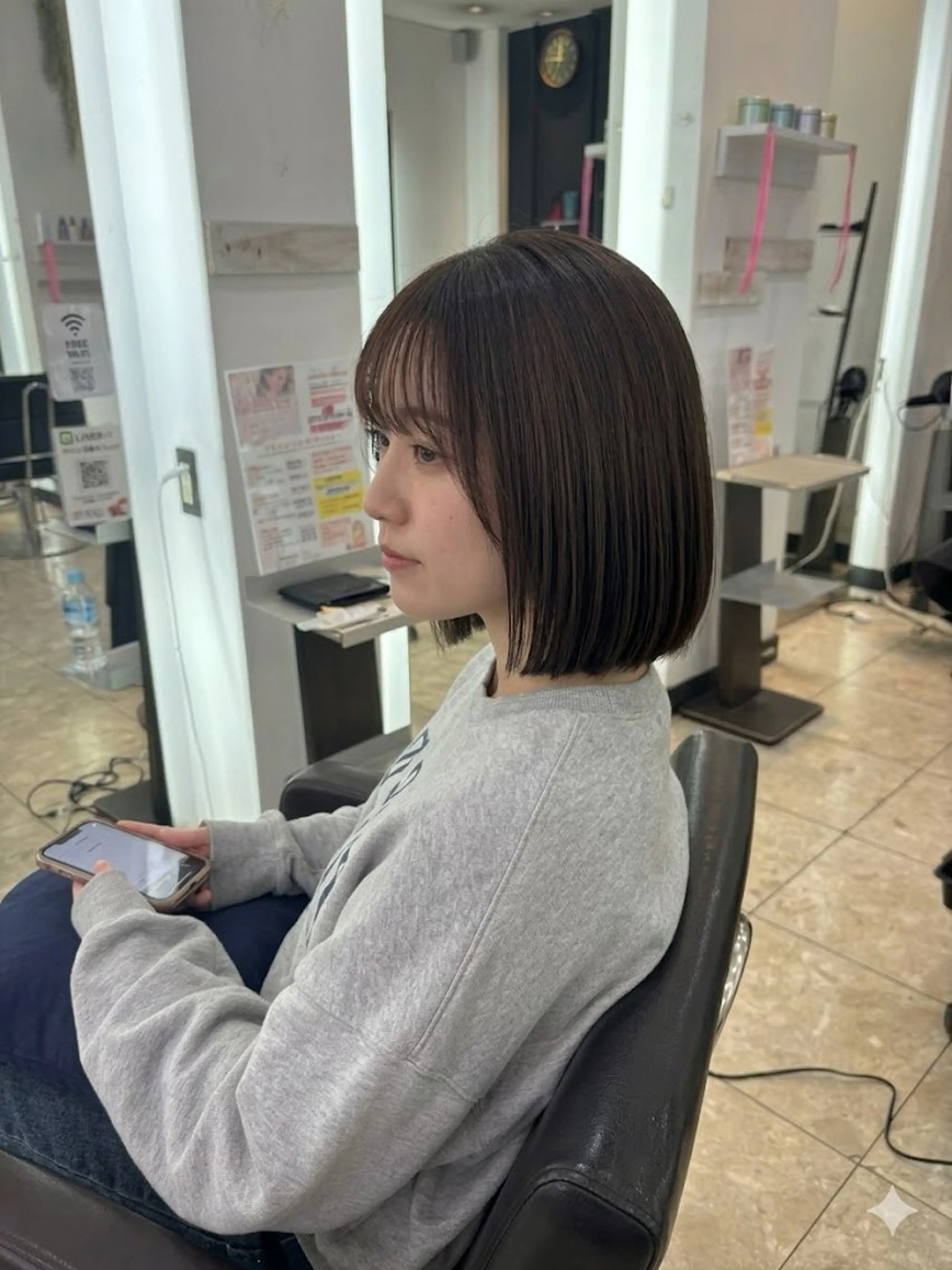 【朝ラク】似合わせボブカット+トリートメントの写真